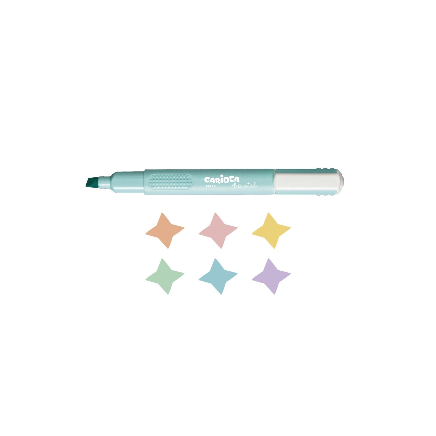 Carioca evidenziatore pastel scatola da 6 pezzi. prodotto adatto a bambini a partire da +3 anni. 43033 - CARIOCA