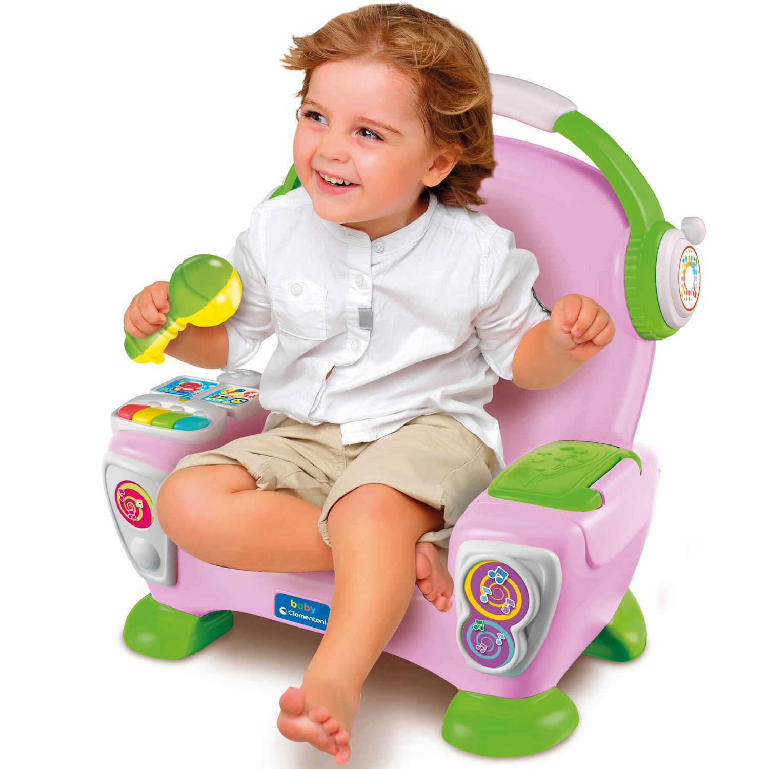 Baby clementoni - 17755 - poltroncina canta, suona e balla pink - BABY CLEMENTONI