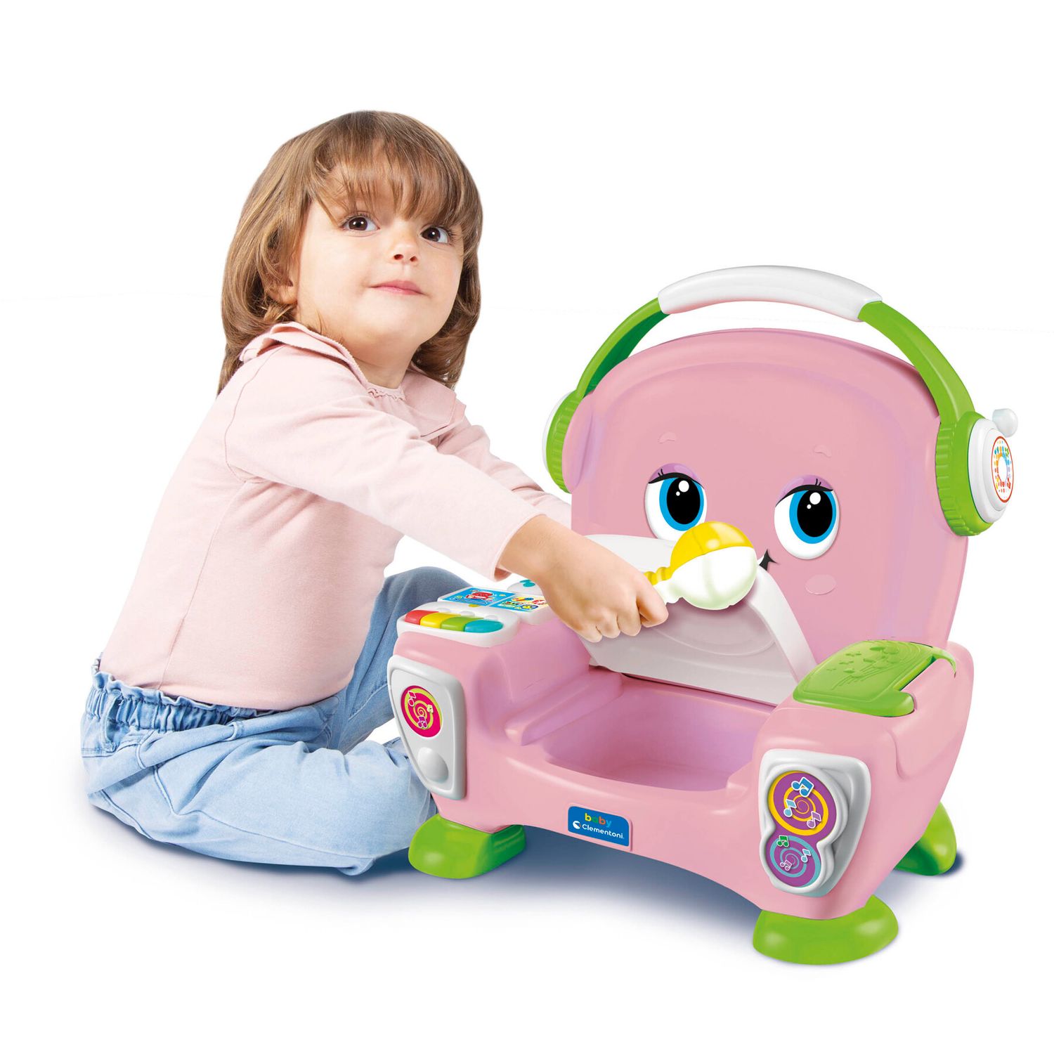 Baby clementoni - 17755 - poltroncina canta, suona e balla pink - BABY CLEMENTONI