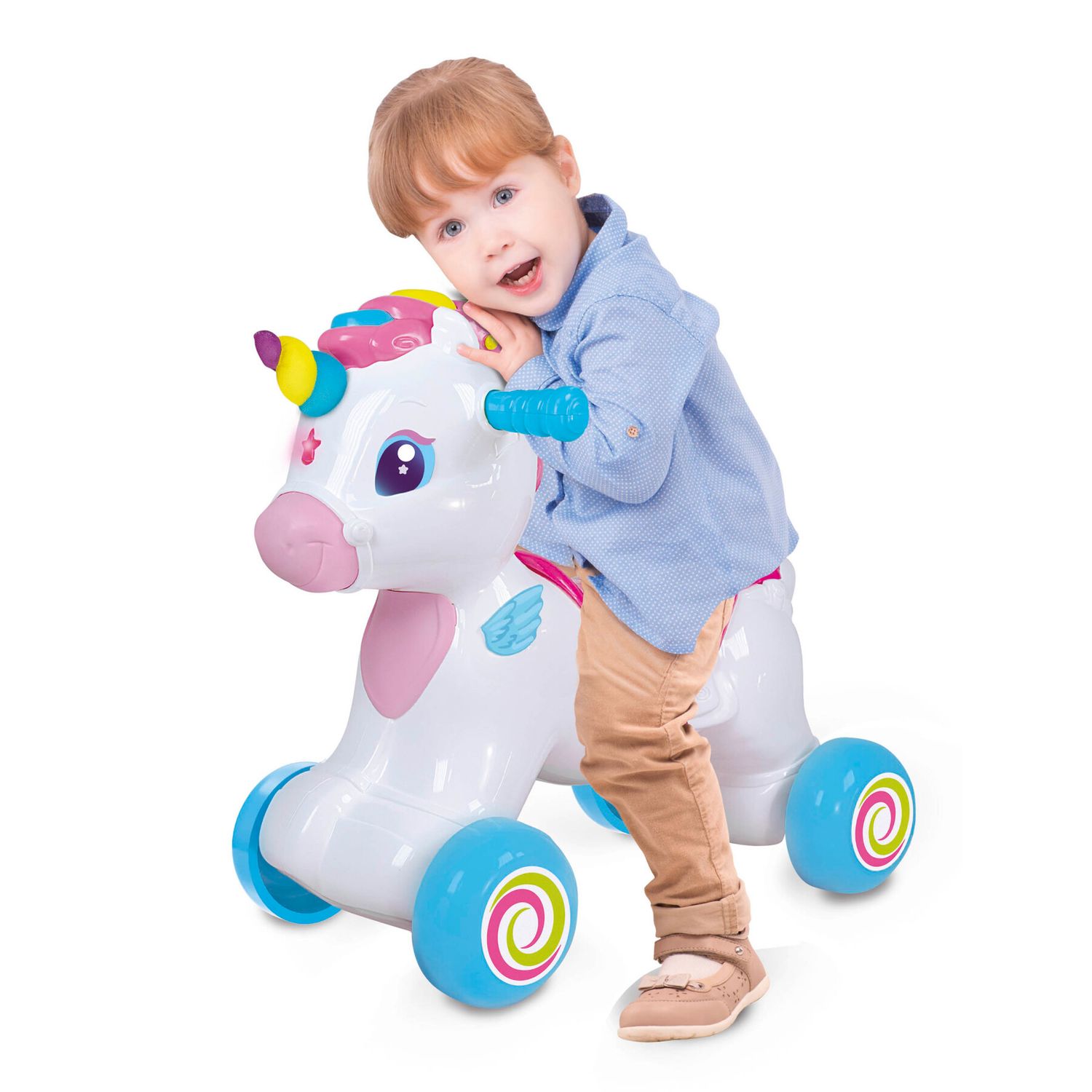 Baby clementoni - nuvola dolce unicorno, cavalcabile e primi passi - BABY CLEMENTONI