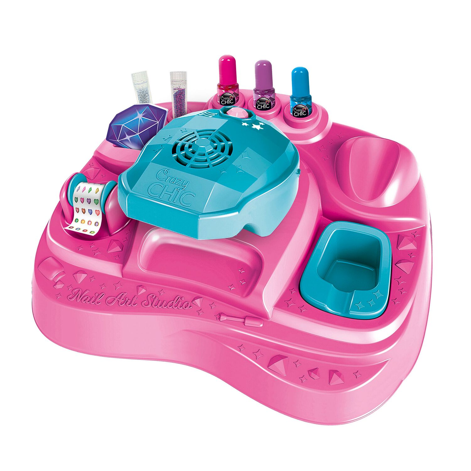 Clementoni - 18730 - crazy chic - nail art studio, set unghie per bambine - CLEMENTONI, CRAZY CHIC