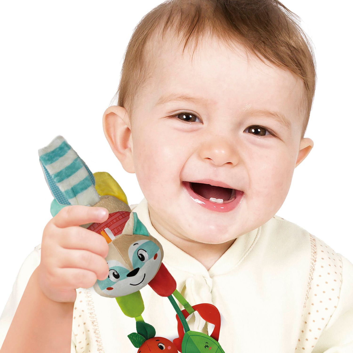 Baby clementoni - easy-peasy soft racoon - procione morbido peluche - BABY CLEMENTONI