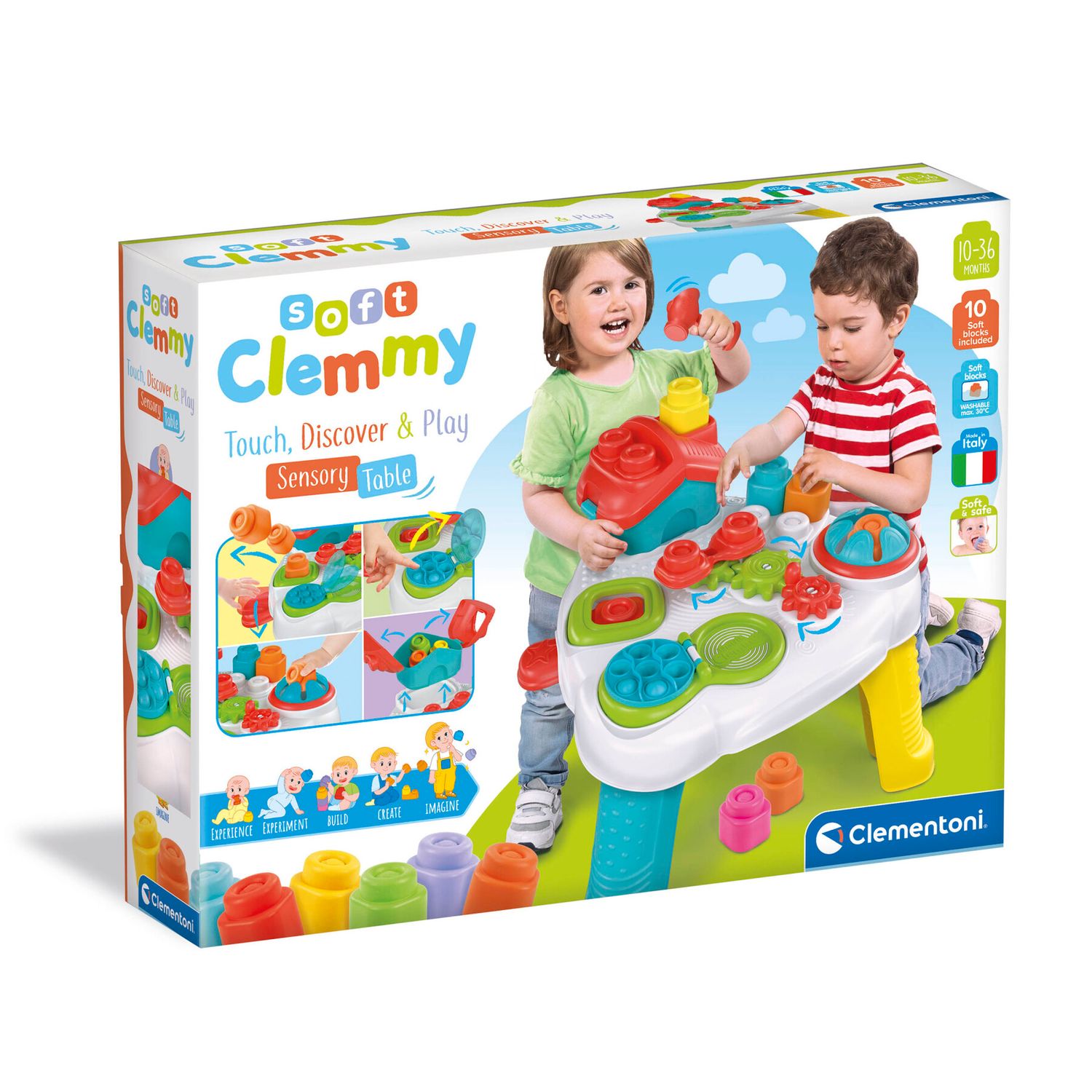 Clementoni - soft clemmy - touch, discover & play sensory table - CLEMENTONI, CLEMMY