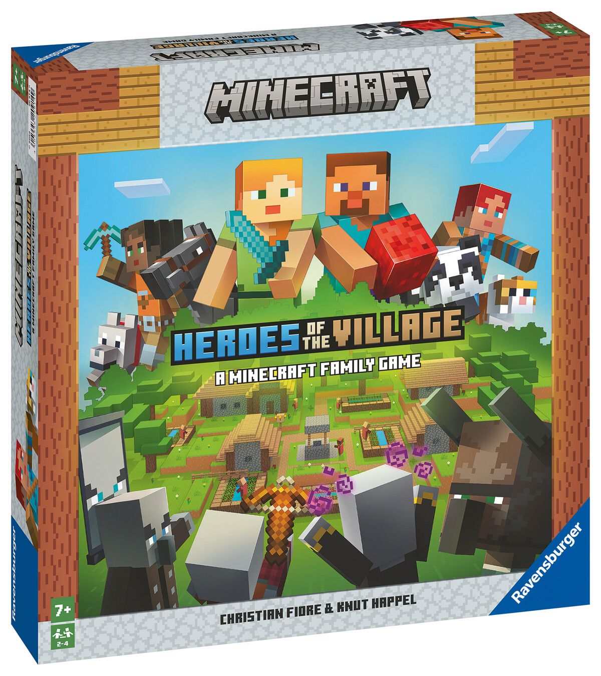 Ravensburger - minecraft heroes of the village, versione italiana, gioco da tavolo strategico, 1-4 giocatori, 7+ anni - MINECRAFT, RAVENSBURGER