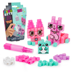 Pixobitz - confezione di ricarica con 156 bitz metallizzati e trasparenti idroadesivi - 