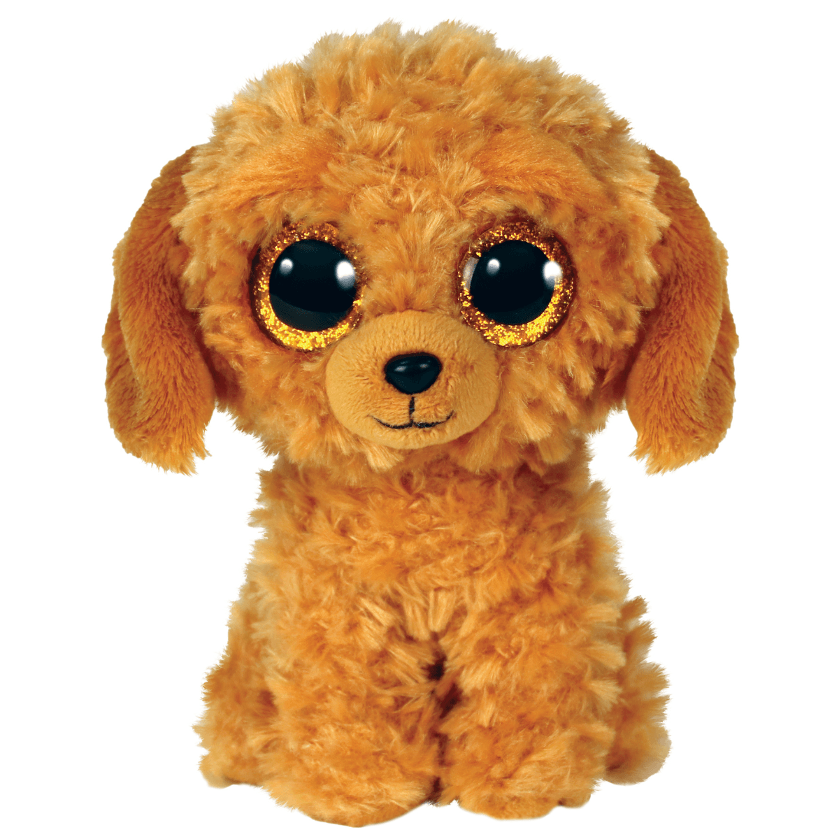 Ty peluche beanie boos - cane - noodles - marrone - cagnolino con occhioni glitter dorati - il morbido pupazzo con gli occhi grandi scintillanti - 15 cm - 36377 - TY