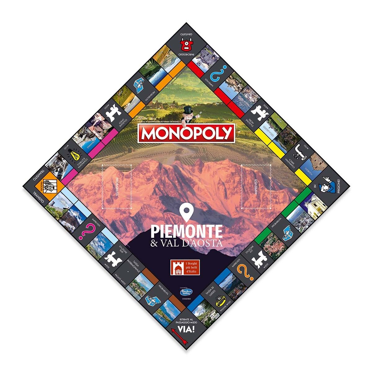 Monopoly - i borghi più belli d'italia - edizione piemonte e valle d'aosta - MONOPOLY