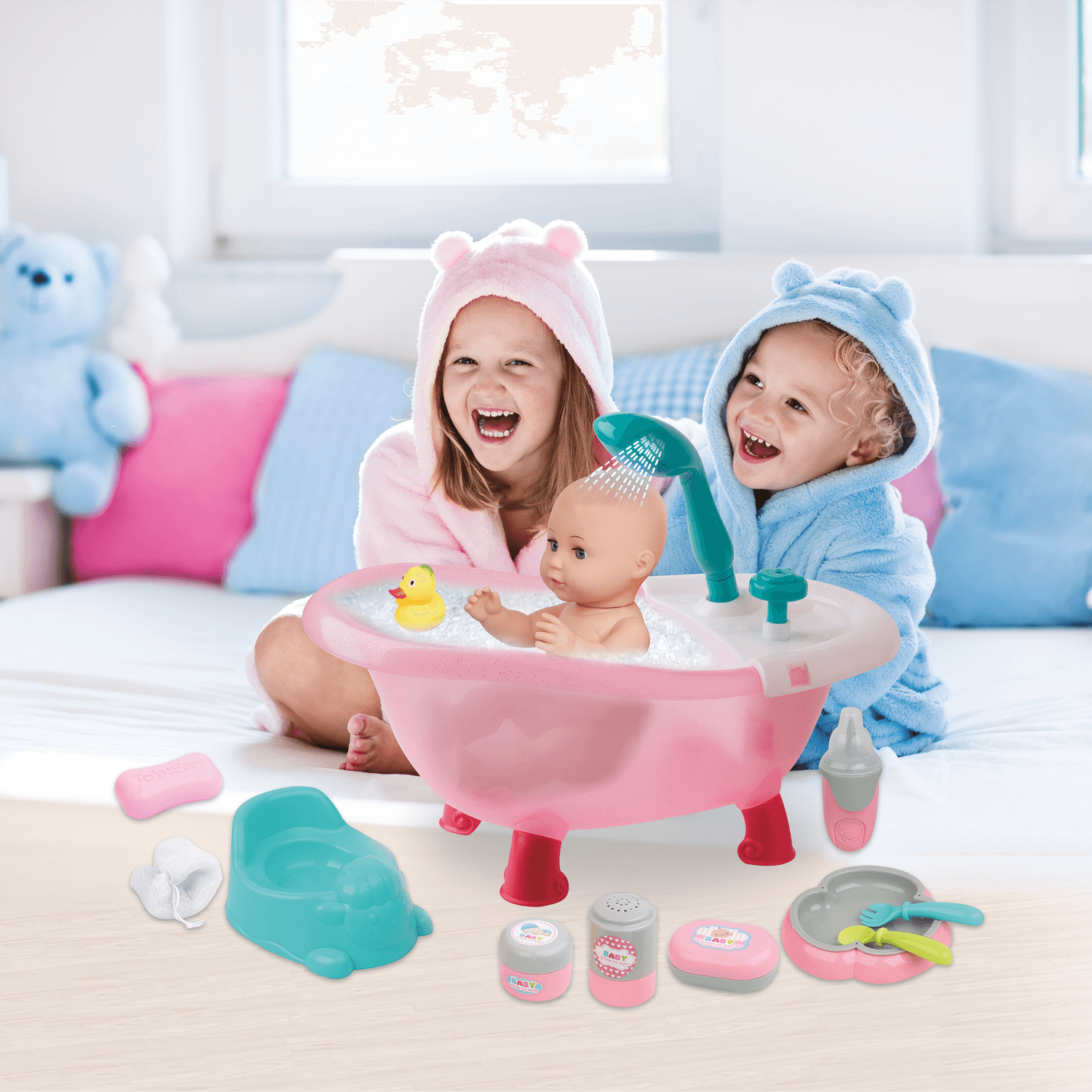 Set bagnetto con vasca - LOVE BEBÈ, SUPERSTAR