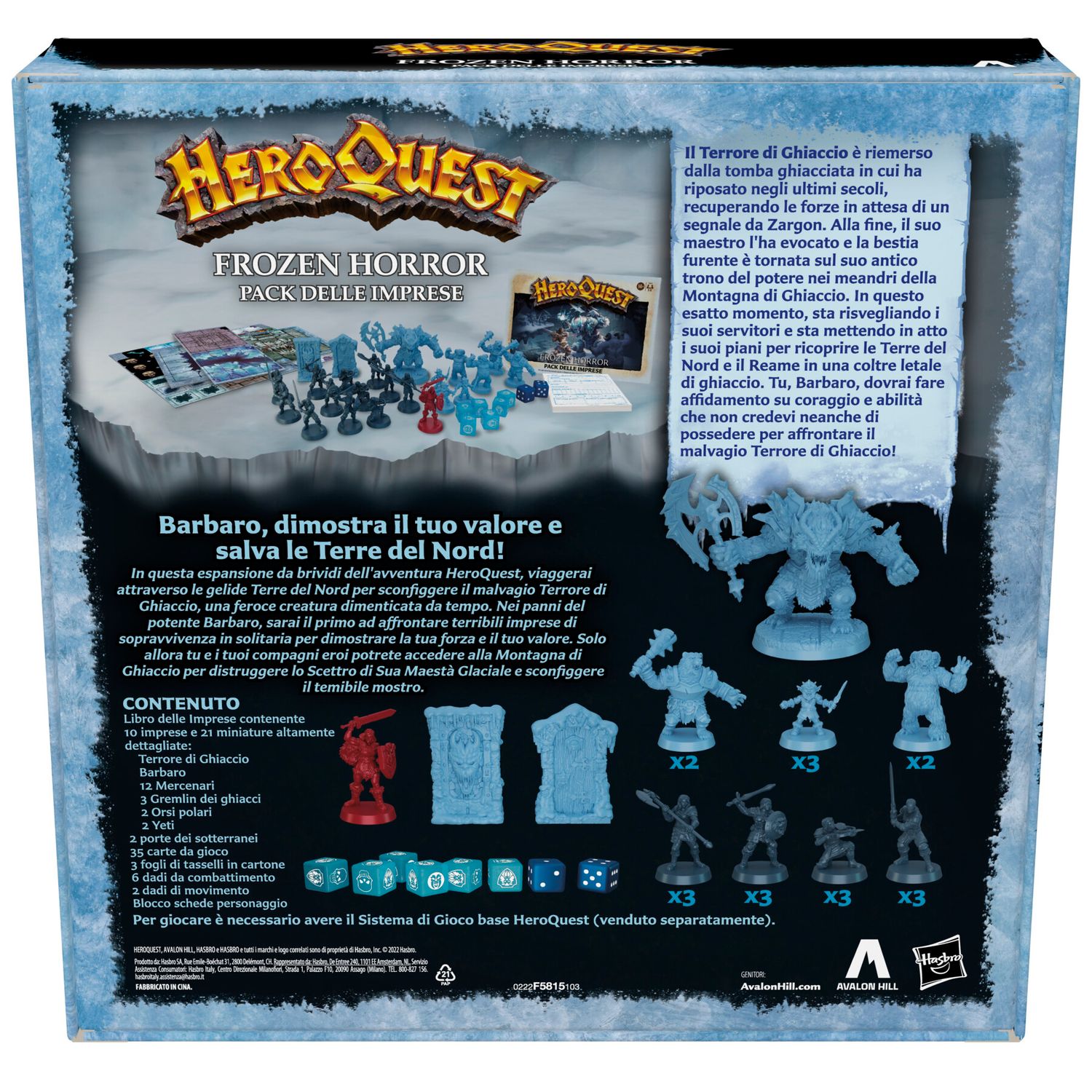Heroquest frozen horror, pack delle imprese, espansione - DISNEY PRINCESS