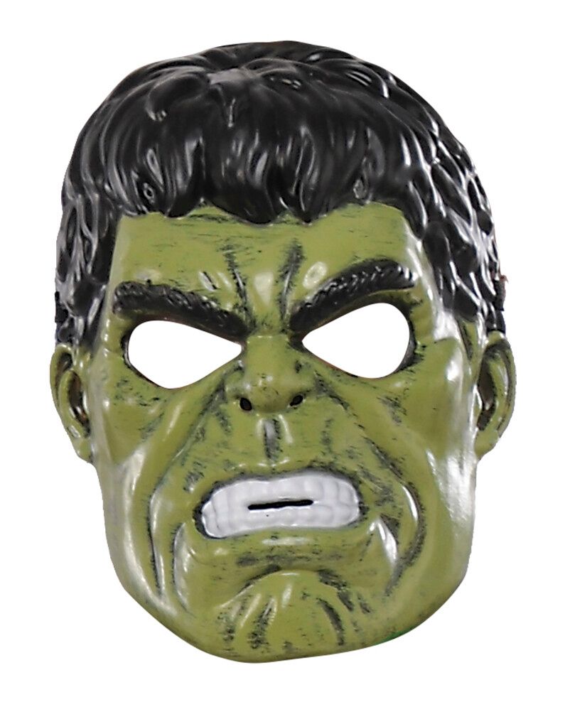 Maschera avengers hulk in plastica rigida sagomata con elastico per bambini - Avengers
