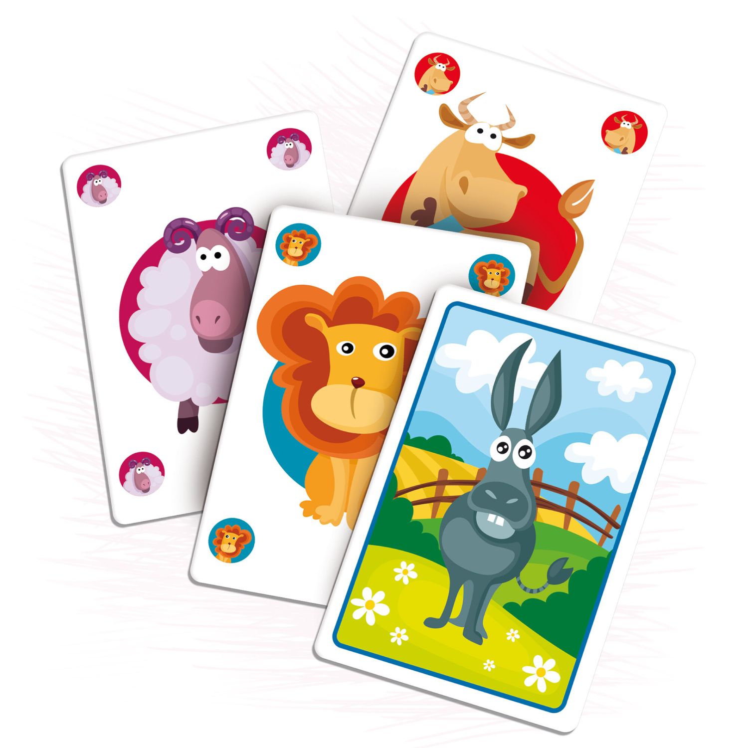 Gioco di carte asino: divertimento per tutta la famiglia - 55 carte colorate -3+ - LISCIANI