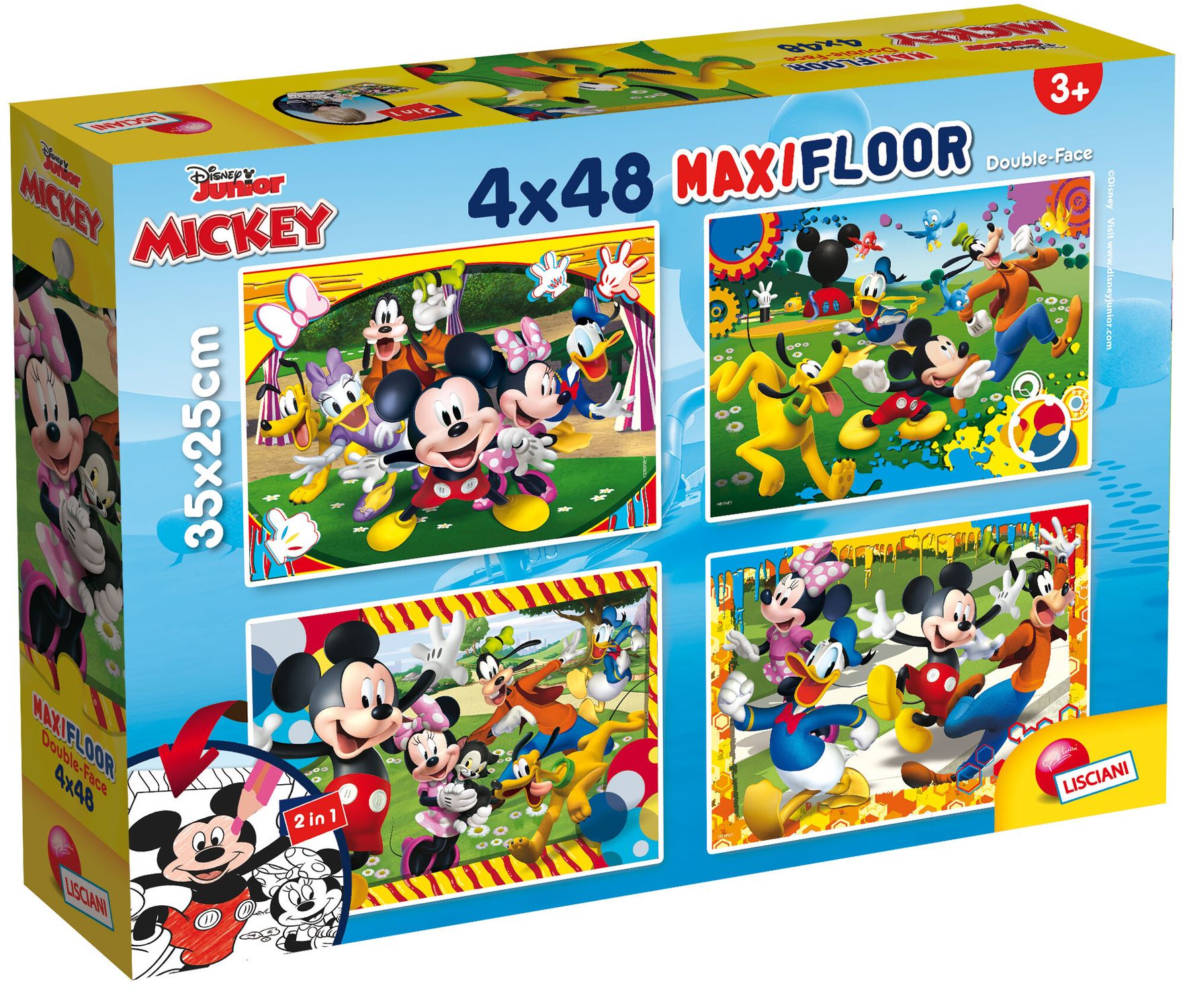Disney puzzle maxifloor 4 x 48 mickey - LISCIANI, Disney