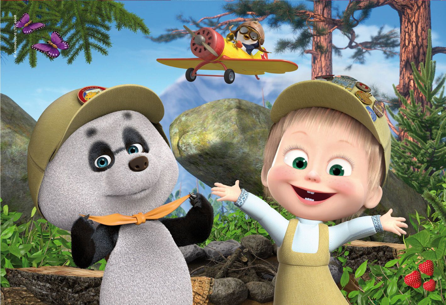 Masha puzzle maxifloor 2 x 12 - giochiamo ancora! - LISCIANI