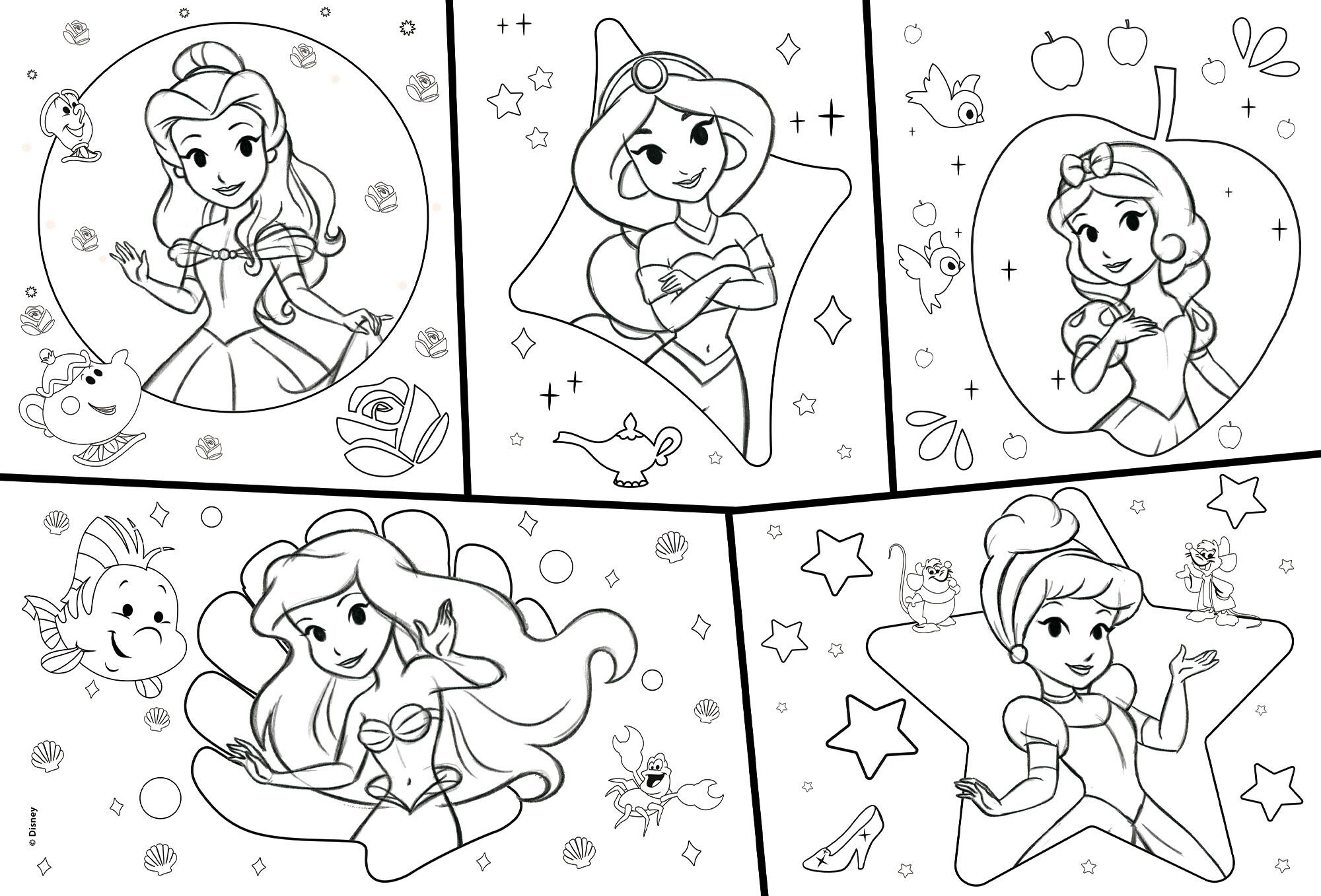 Disney puzzle maxifloor 2 x 12 princess - DISNEY PRINCESS, LISCIANI