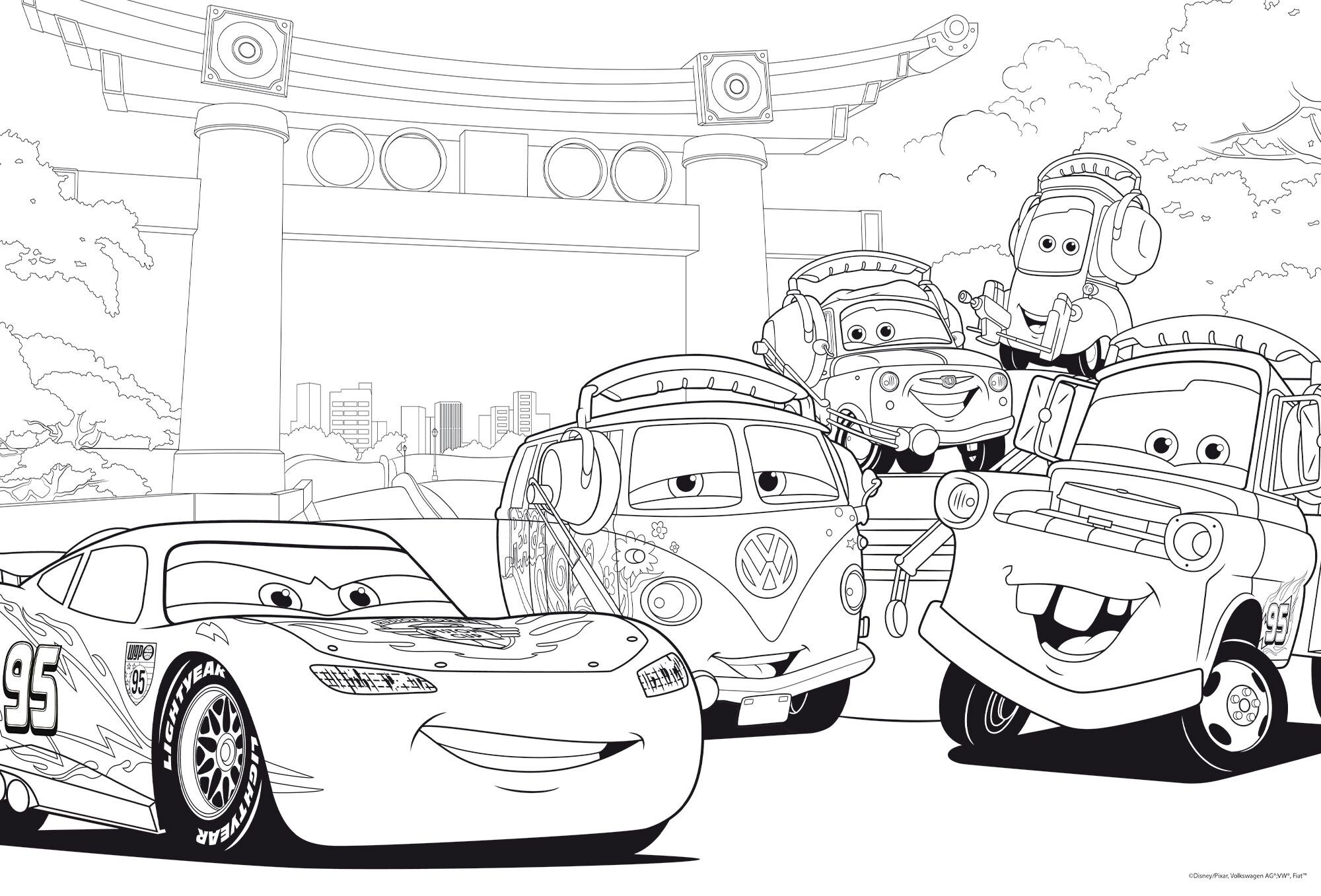 Disney puzzle maxifloor 2 x 12 cars - LISCIANI, Cars, Disney