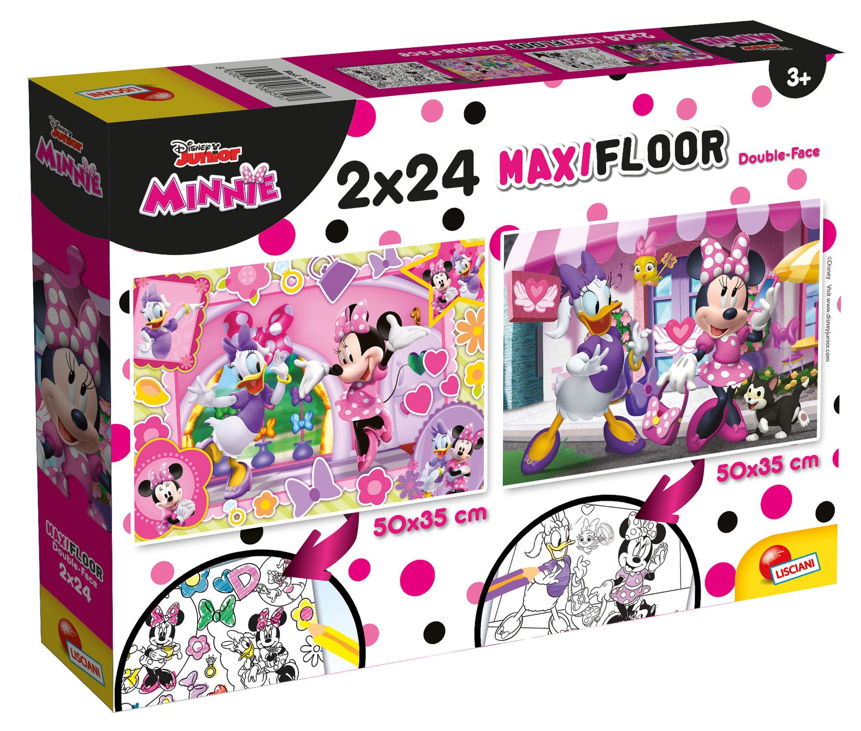 Disney puzzle maxifloor 2 x 24 minnie                                  . - LISCIANI, Disney, Minnie