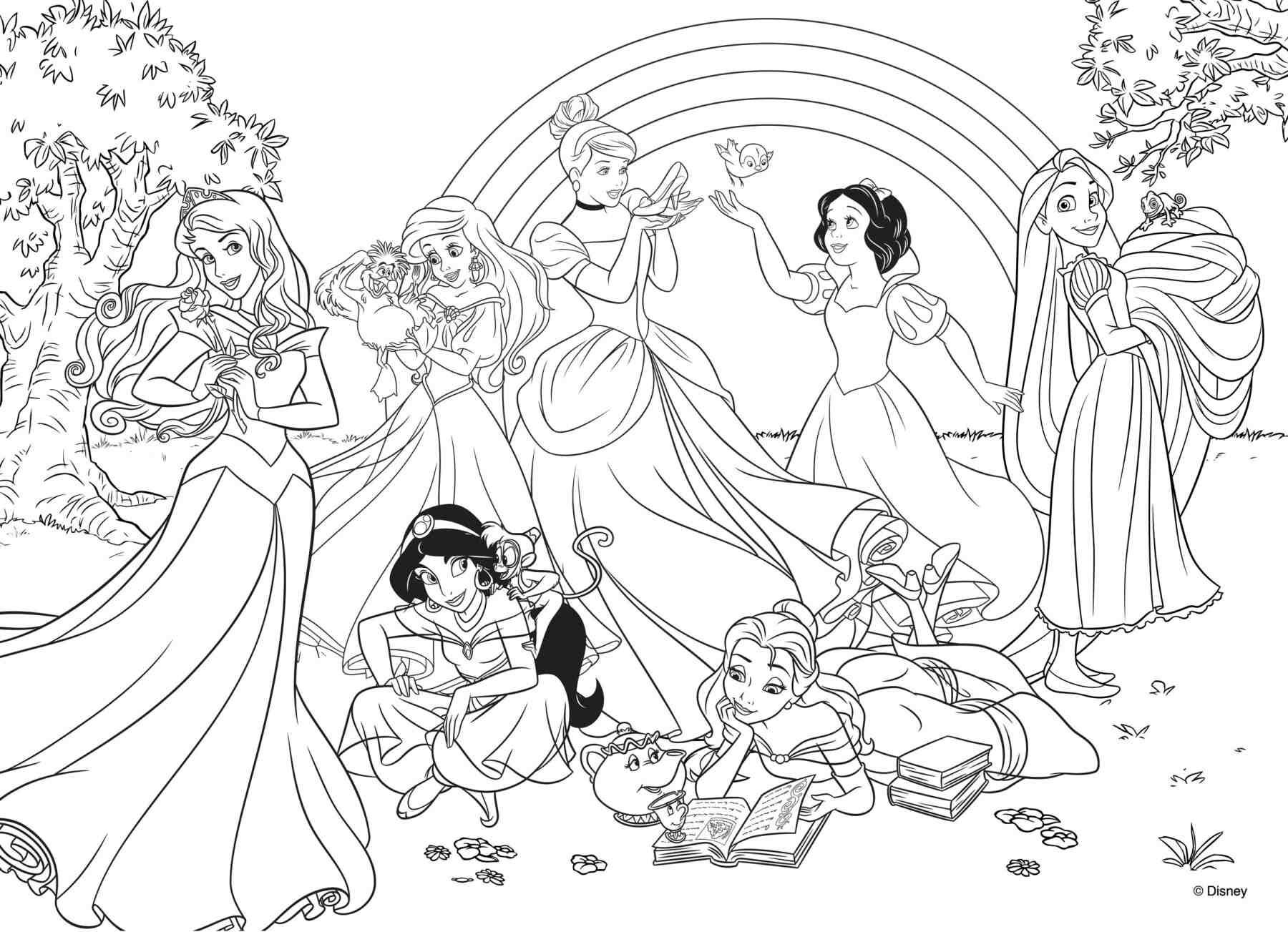 Disney puzzle df maxi floor 108 princess - rainbow world - DISNEY PRINCESS, LISCIANI, Disney