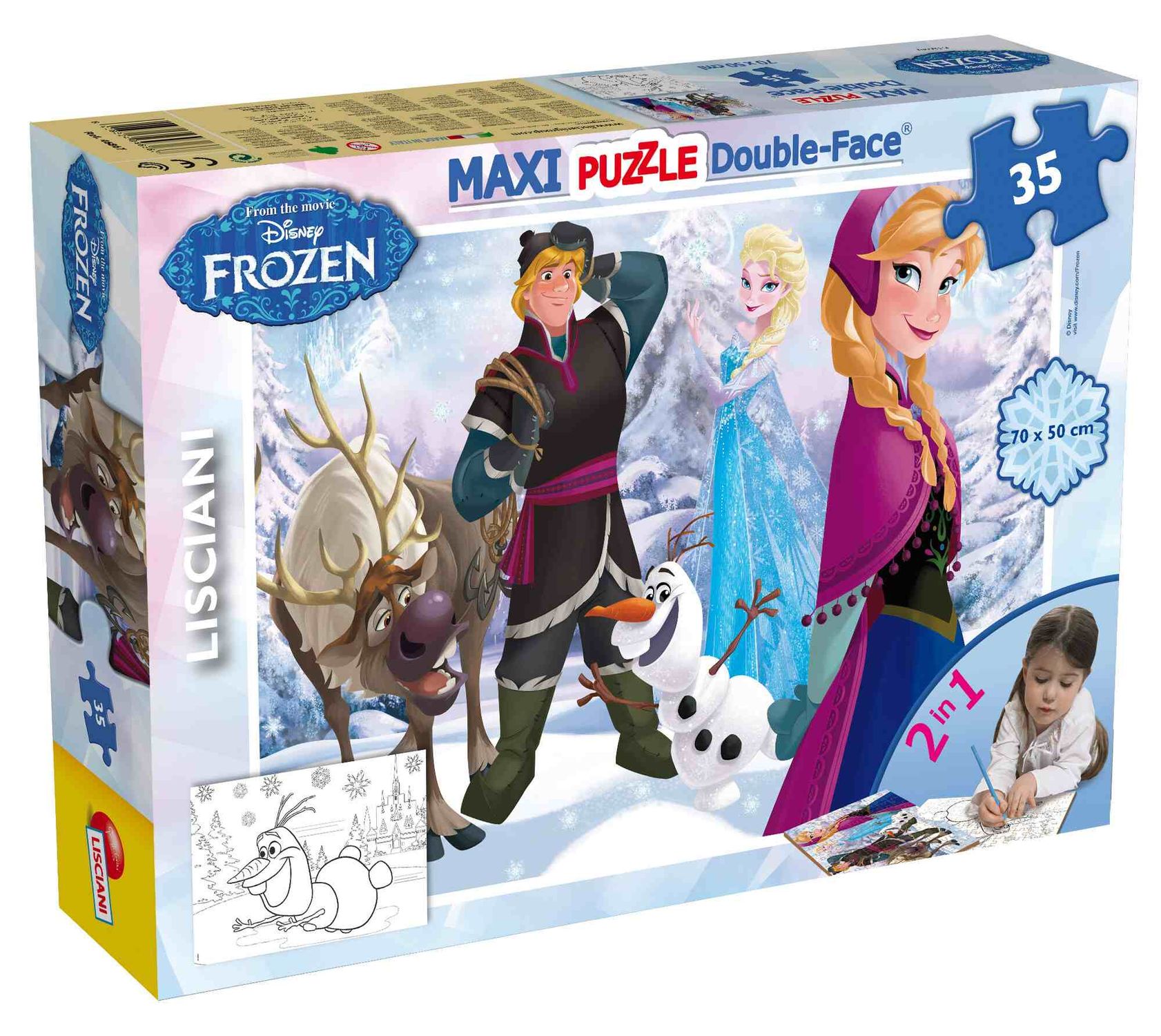 Disney puzzle df maxi floor 35 frozen playing on the ice - DISNEY PRINCESS, LISCIANI, Disney, Frozen