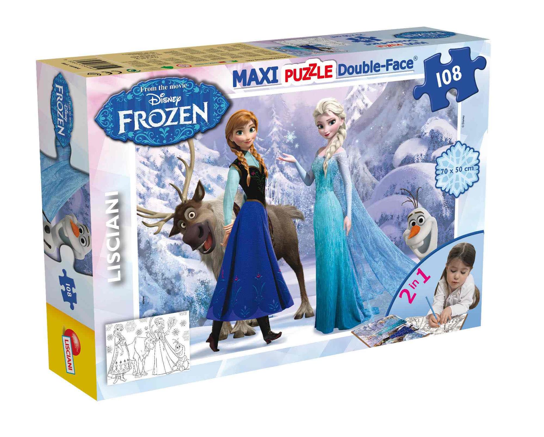 Disney puzzle df maxi floor 108 frozen elsa and anna - DISNEY PRINCESS, LISCIANI, Disney, Frozen
