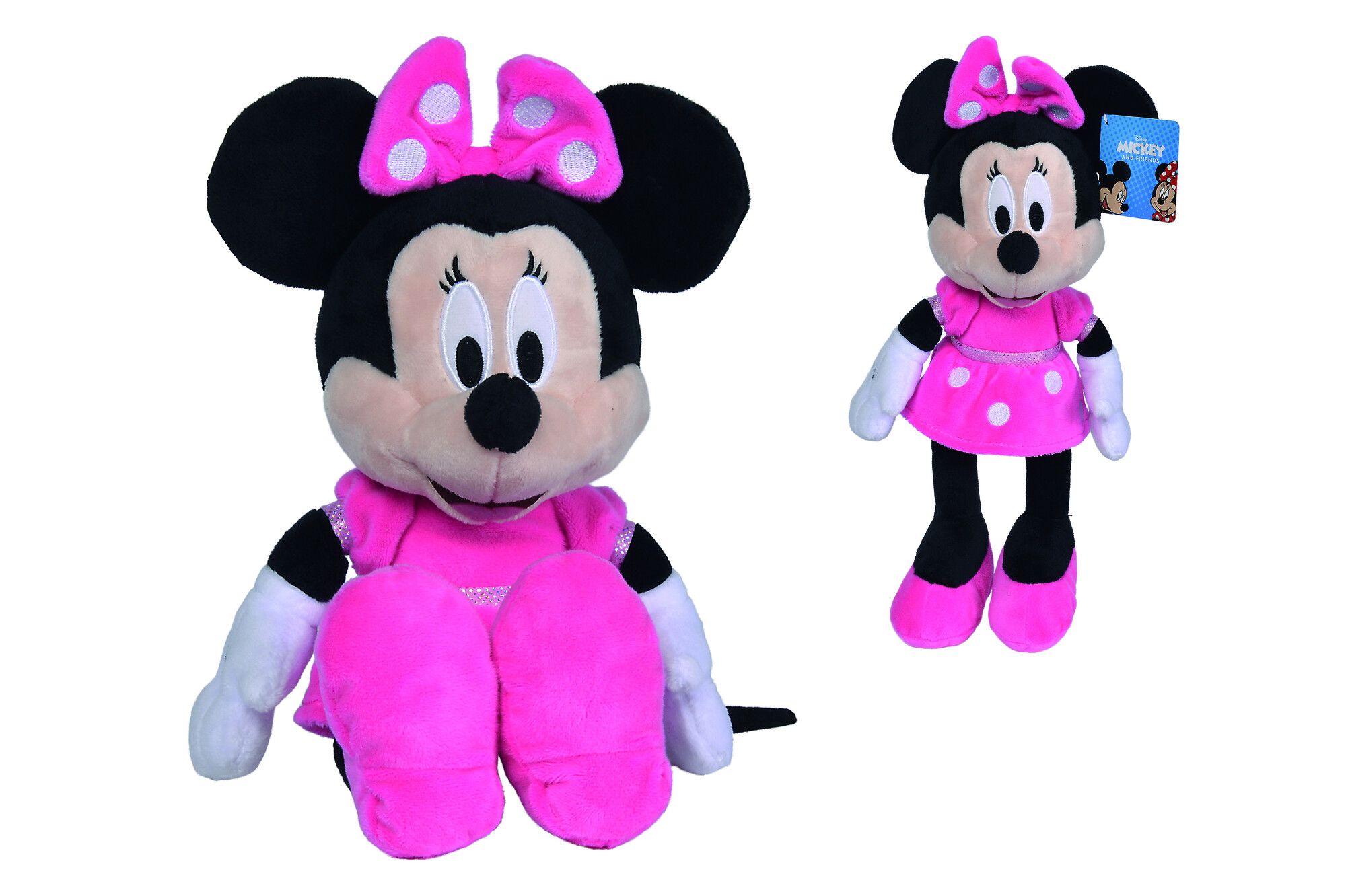 Simba - disney peluche minnie, cm 35, con abito fucsia, + 0 mesi - Disney, Minnie