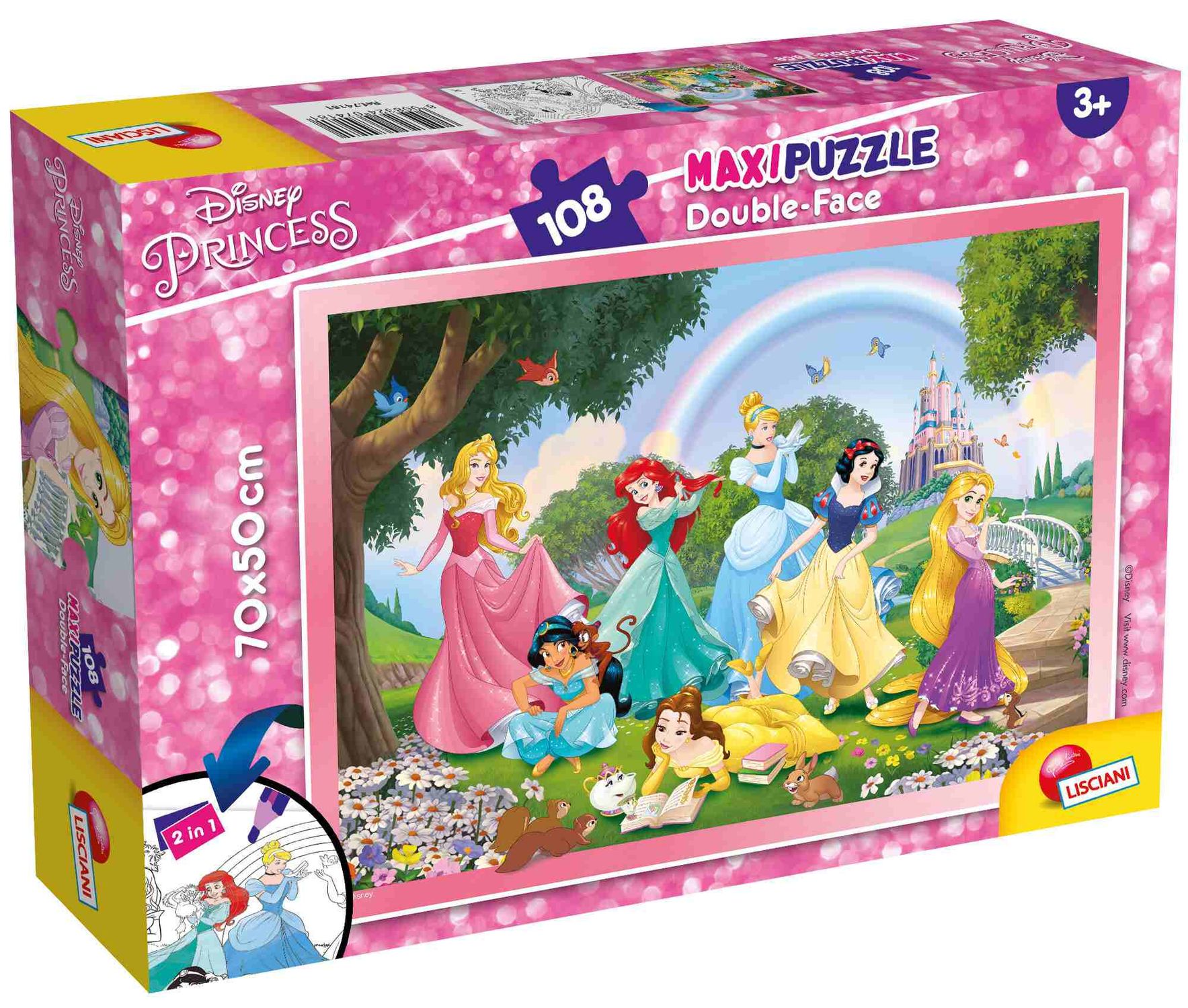 Disney puzzle df maxi floor 108 princess - rainbow world - DISNEY PRINCESS, LISCIANI, Disney
