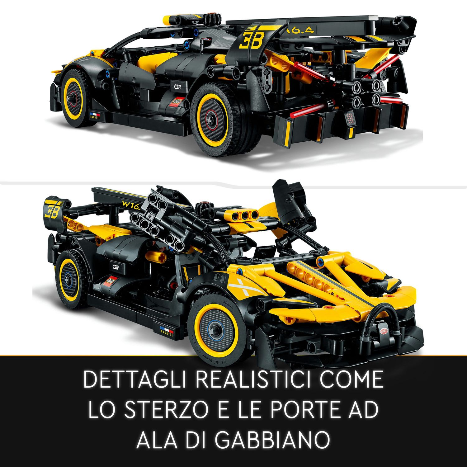 Lego technic 42151 bugatti bolide, kit macchina giocattolo, modellino auto supercar, giochi per bambini, idee regalo - LEGO TECHNIC, Lego
