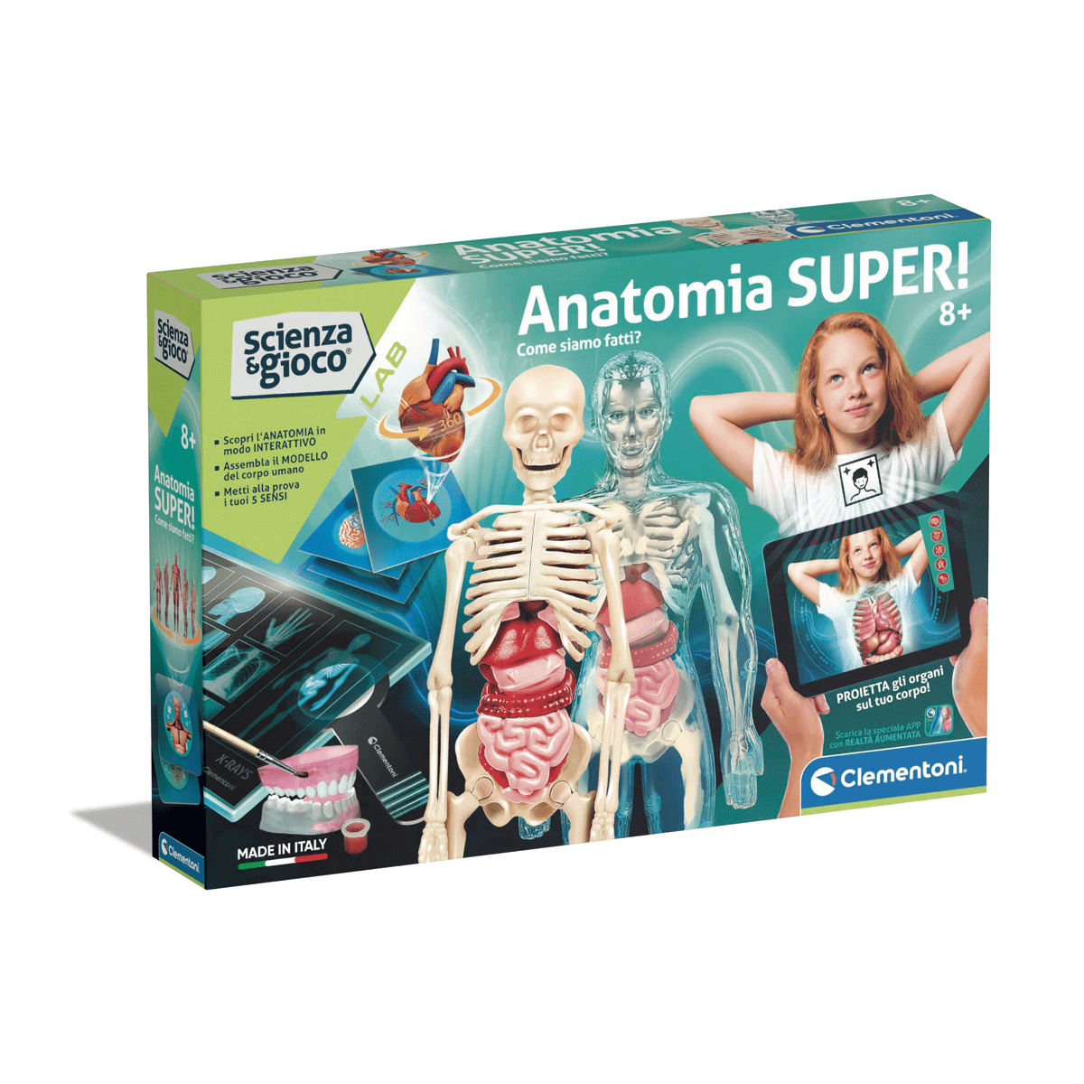 Clementoni - scienza e gioco lab - anatomia super, laboratorio scientifico - CLEMENTONI, Scienza e Gioco
