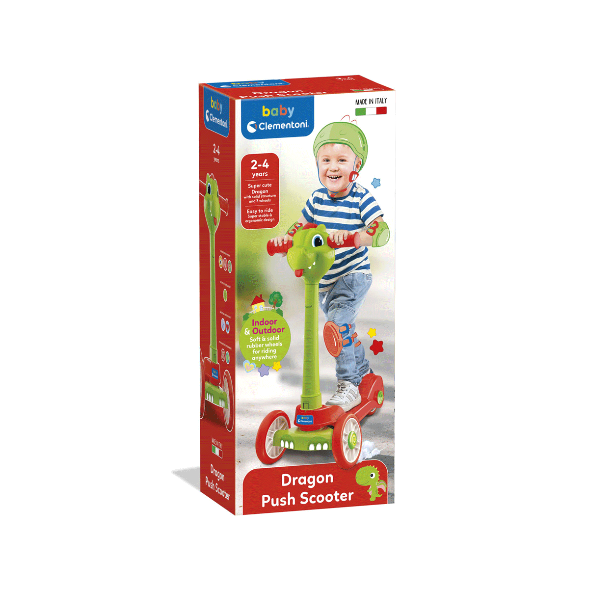 Baby clementoni - 17738 - baby dragon push scooter, monopattino bambini - BABY CLEMENTONI