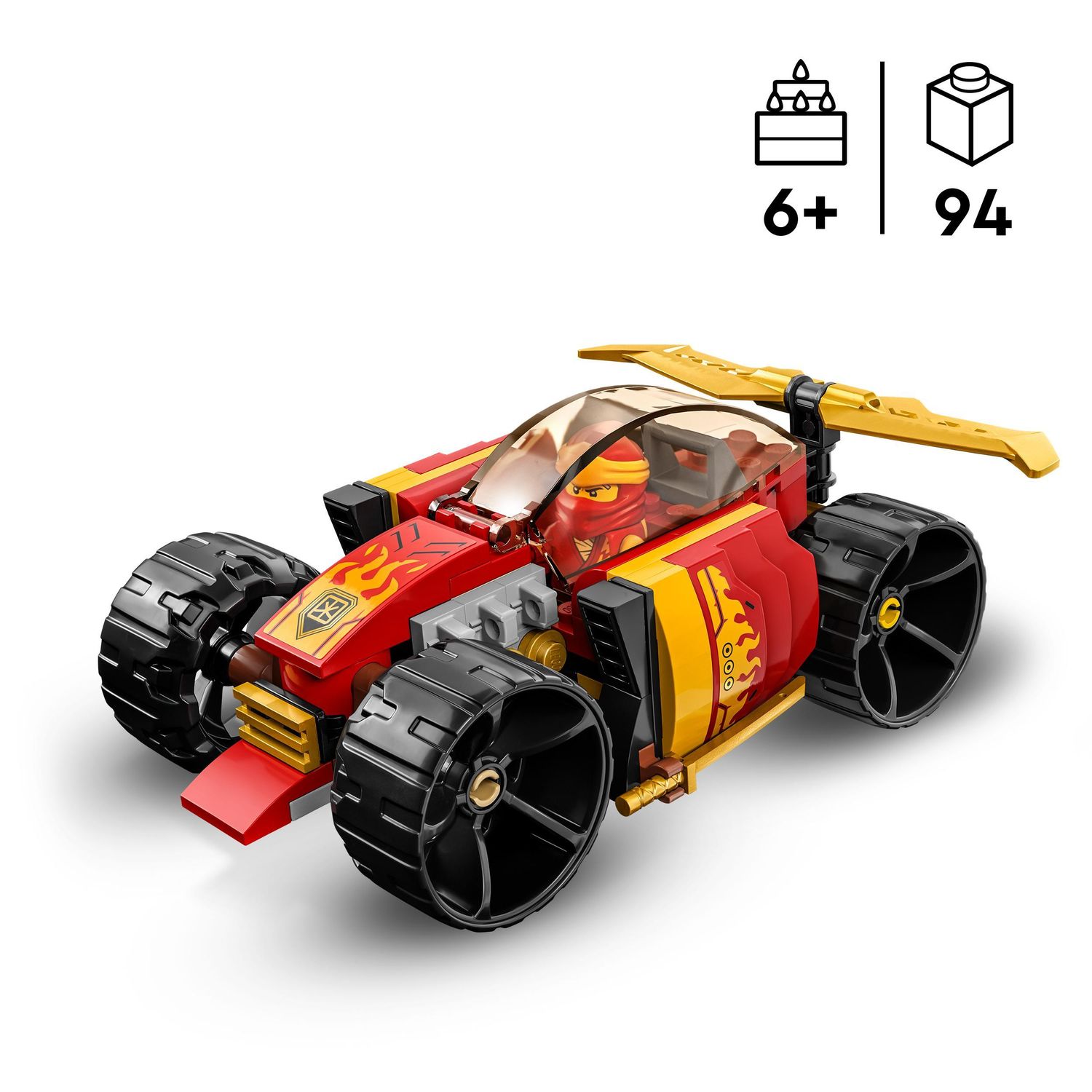 Lego ninjago 71780 auto da corsa ninja di kai - evolution, set 2in1 con macchina giocattolo e fuoristrada, giochi per bambini - LEGO NINJAGO, Lego