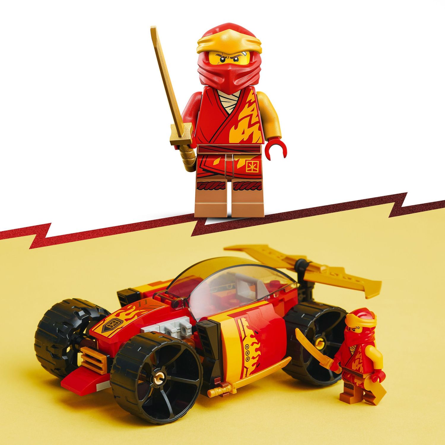 Lego ninjago 71780 auto da corsa ninja di kai - evolution, set 2in1 con macchina giocattolo e fuoristrada, giochi per bambini - LEGO NINJAGO, Lego