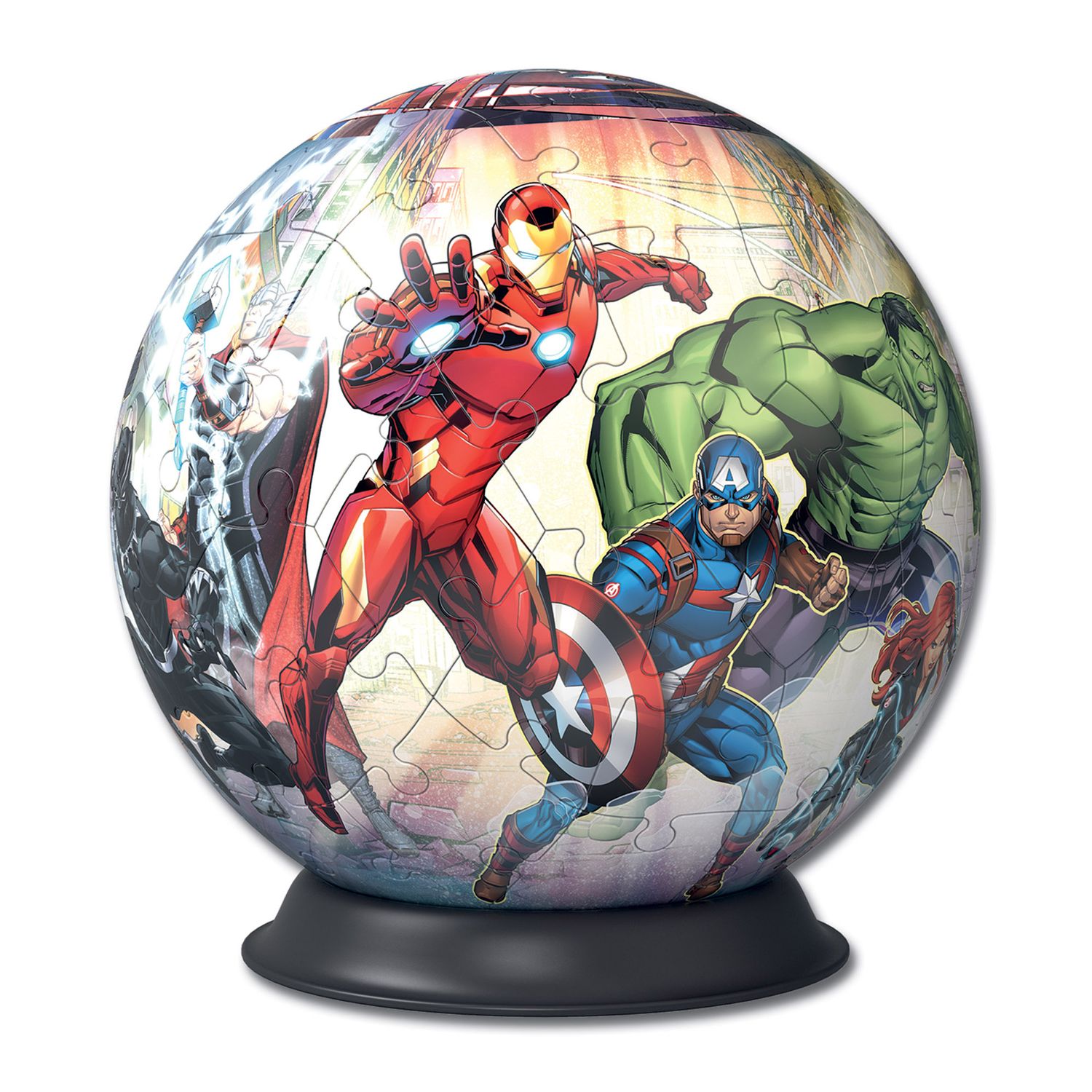 Ravensburger - 3d puzzle avengers, puzzle ball, 72 pezzi, 6+ anni - RAVENSBURGER, RAVENSBURGER 3D PUZZLE, Avengers