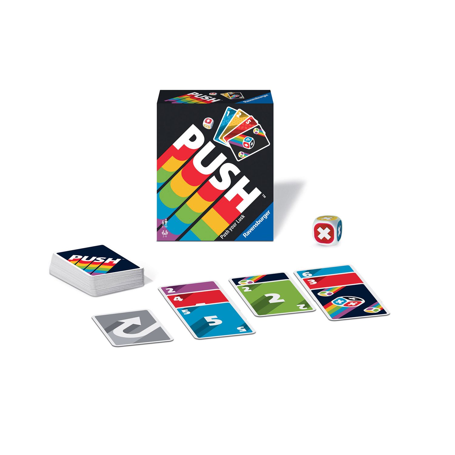 Ravenburger - push, gioco di carte per tutta la famiglia, 8+ anni - 2 - 6 giocatori - RAVENSBURGER