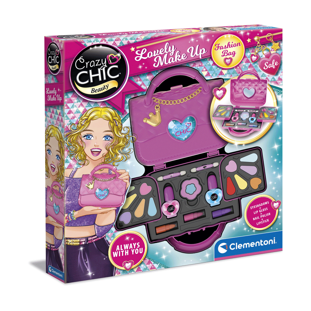 Clementoni - crazy chic - lovely make up bag - trousse bambine - CLEMENTONI, CRAZY CHIC