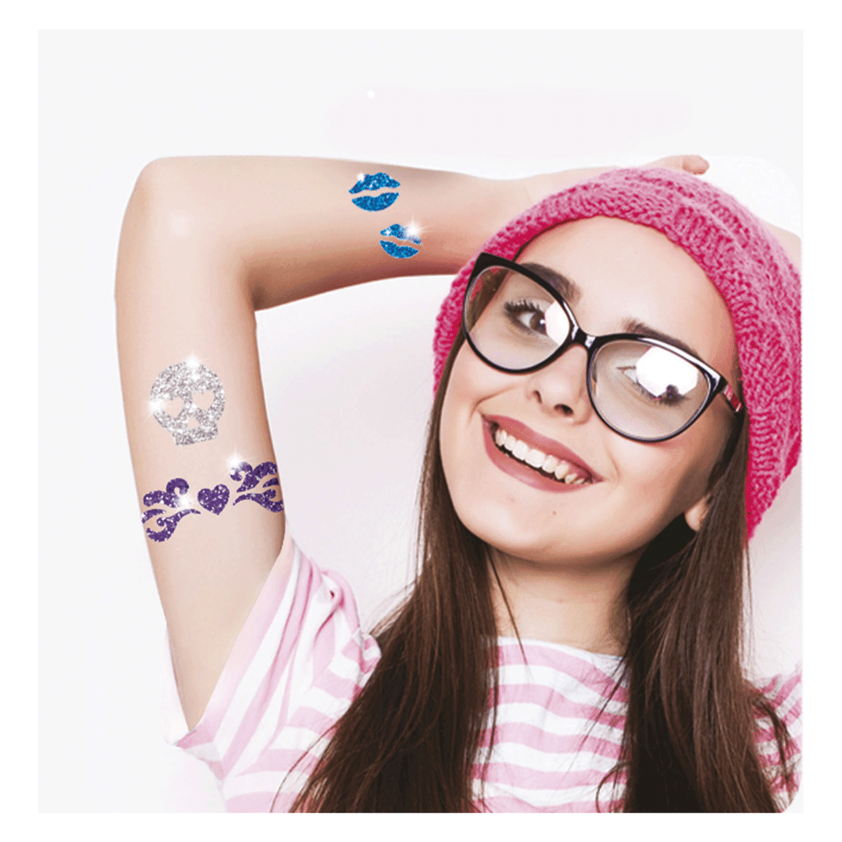 Clementoni - crazy chic - crazy tattoo, kit tatuaggi - CLEMENTONI, CRAZY CHIC