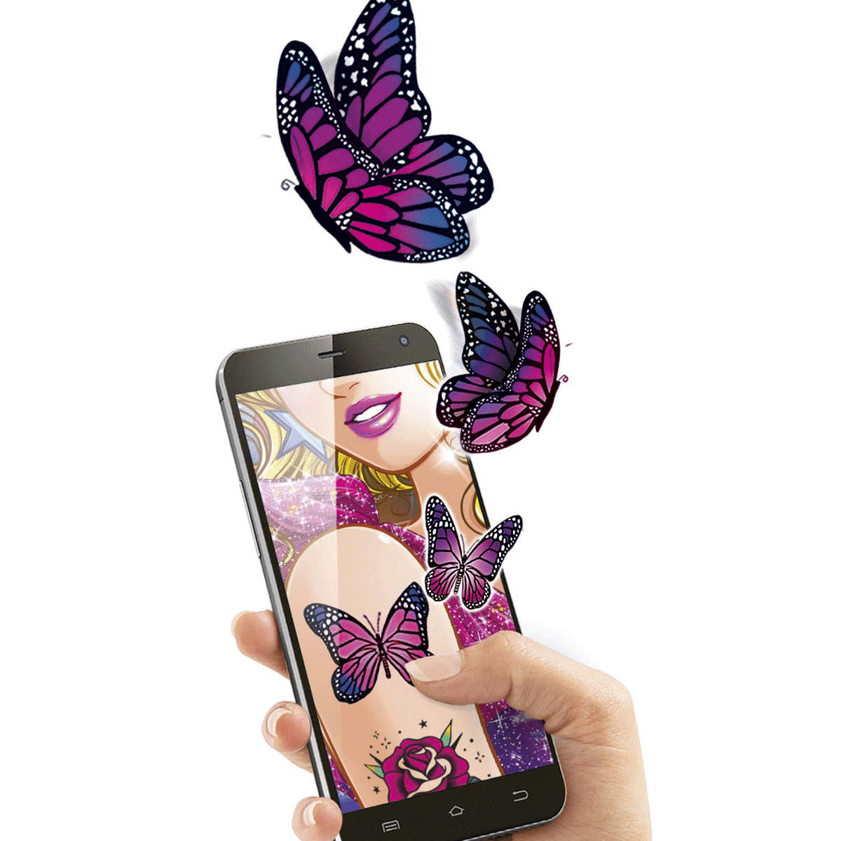 Clementoni - crazy chic - crazy tattoo, kit tatuaggi - CLEMENTONI, CRAZY CHIC