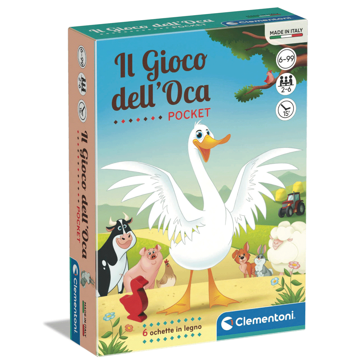 Clementoni - gioco dell'oca - pocket, gioco da tavola - CLEMENTONI