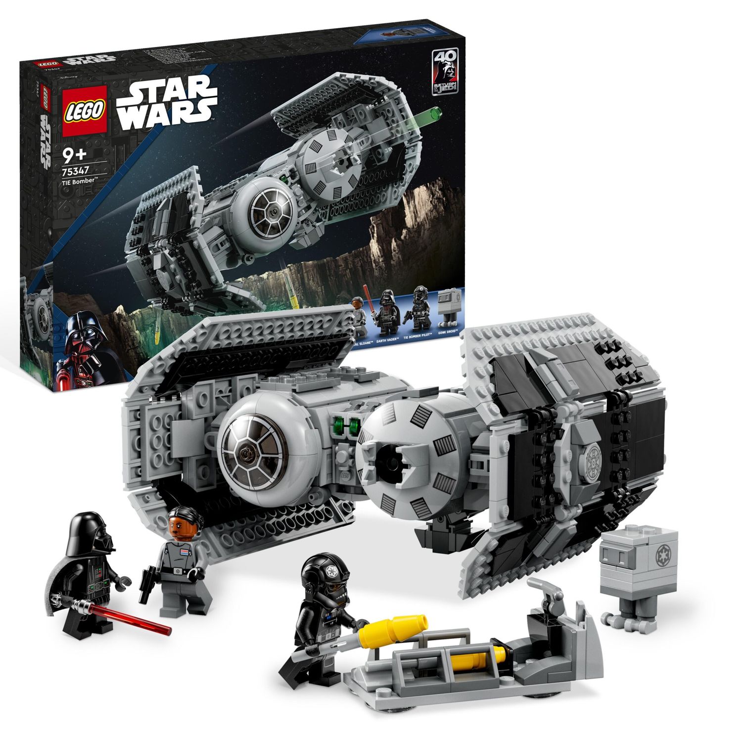 Lego star wars 75347 tie bomber model building kit, modellino da costruire di starfighter con darth vader e spada laser - LEGO® Star Wars™, Star Wars