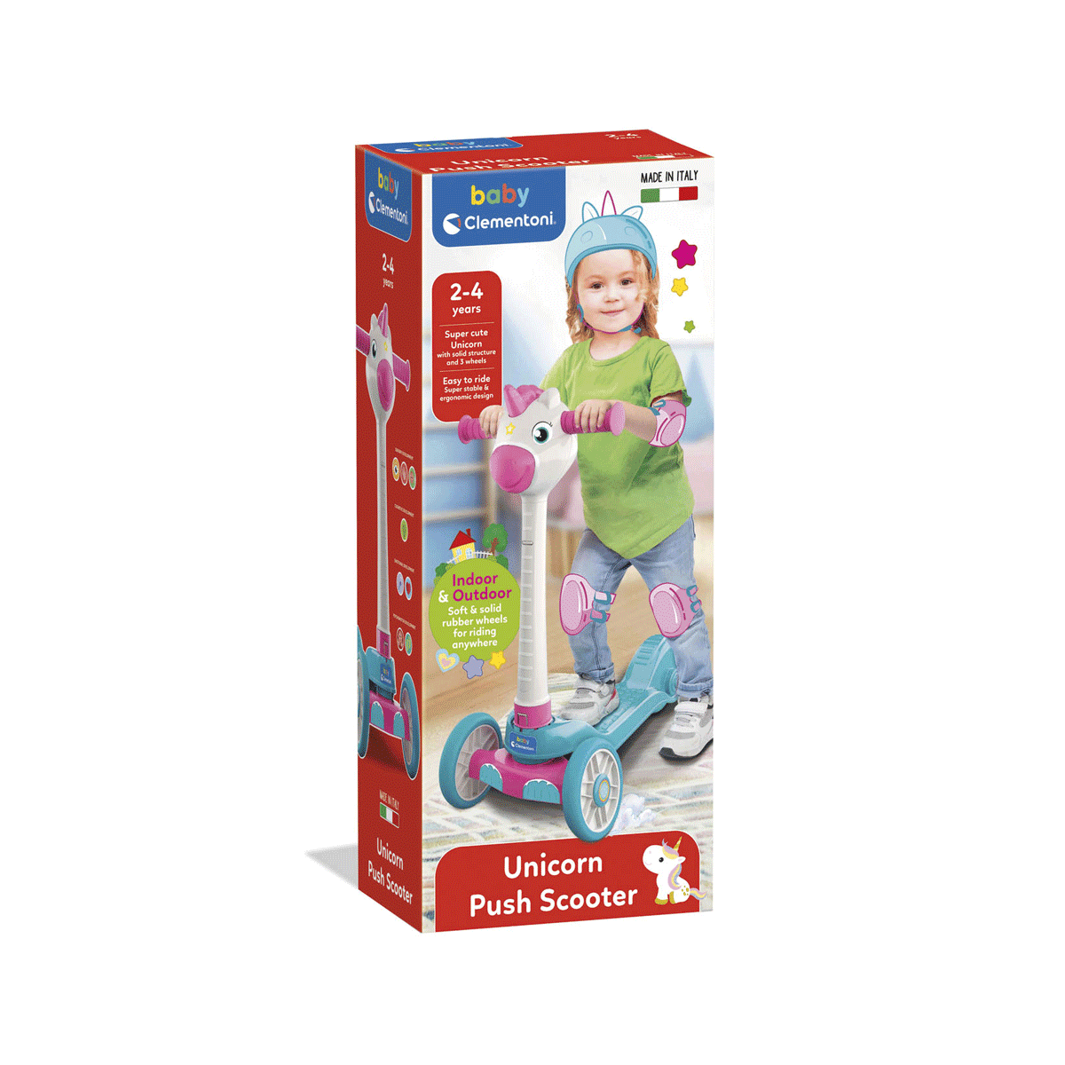 Baby clementoni - baby unicorn push scooter, monopattino bambina - BABY CLEMENTONI