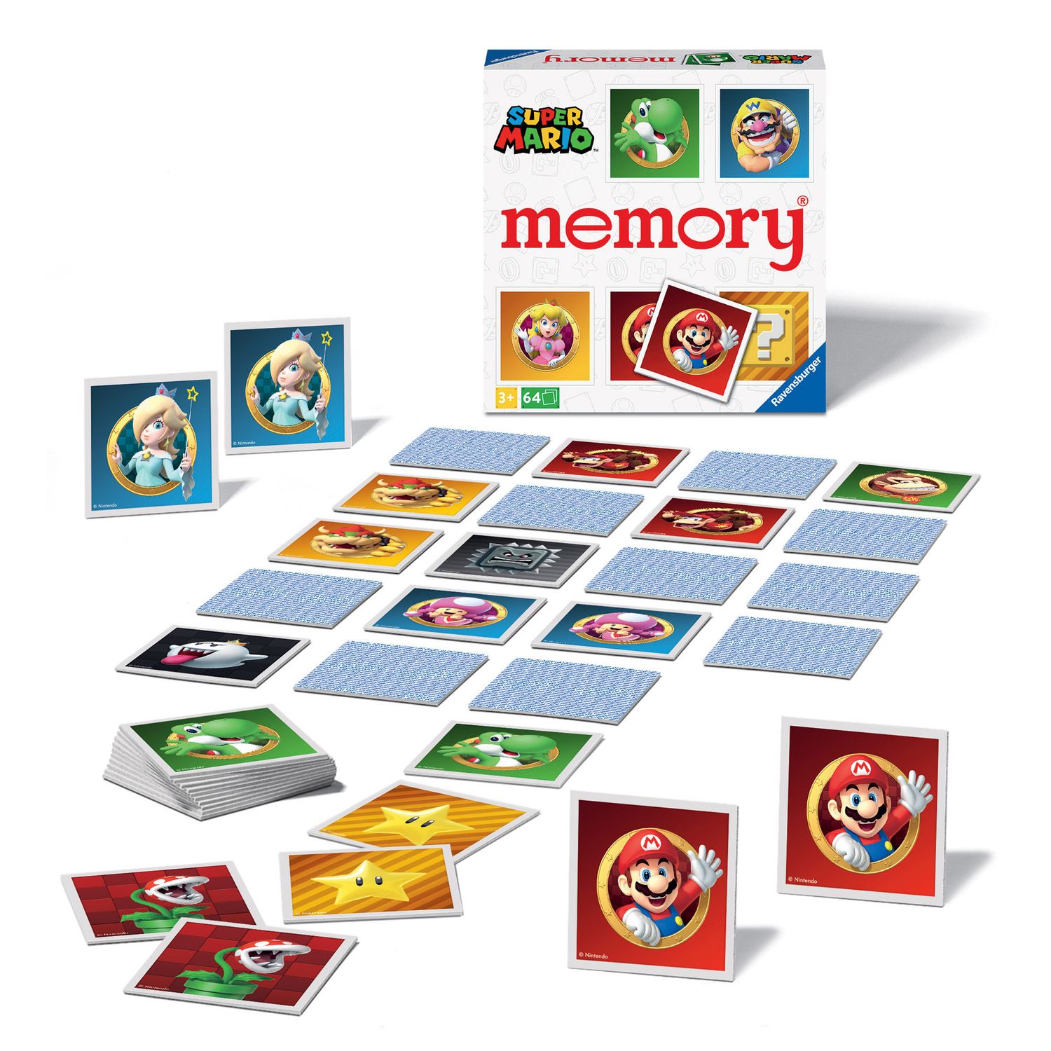 Ravensburger - memory® versione super mario, 64 tessere, gioco da tavolo, 3+ anni - RAVENSBURGER, Super Mario