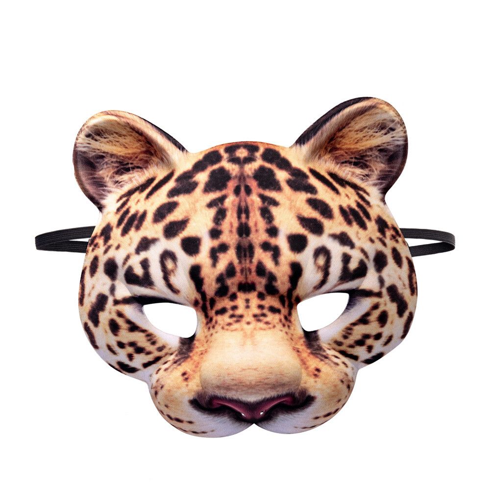 Maschera leopardo in tessuto su cartoncino di carnival toys - 