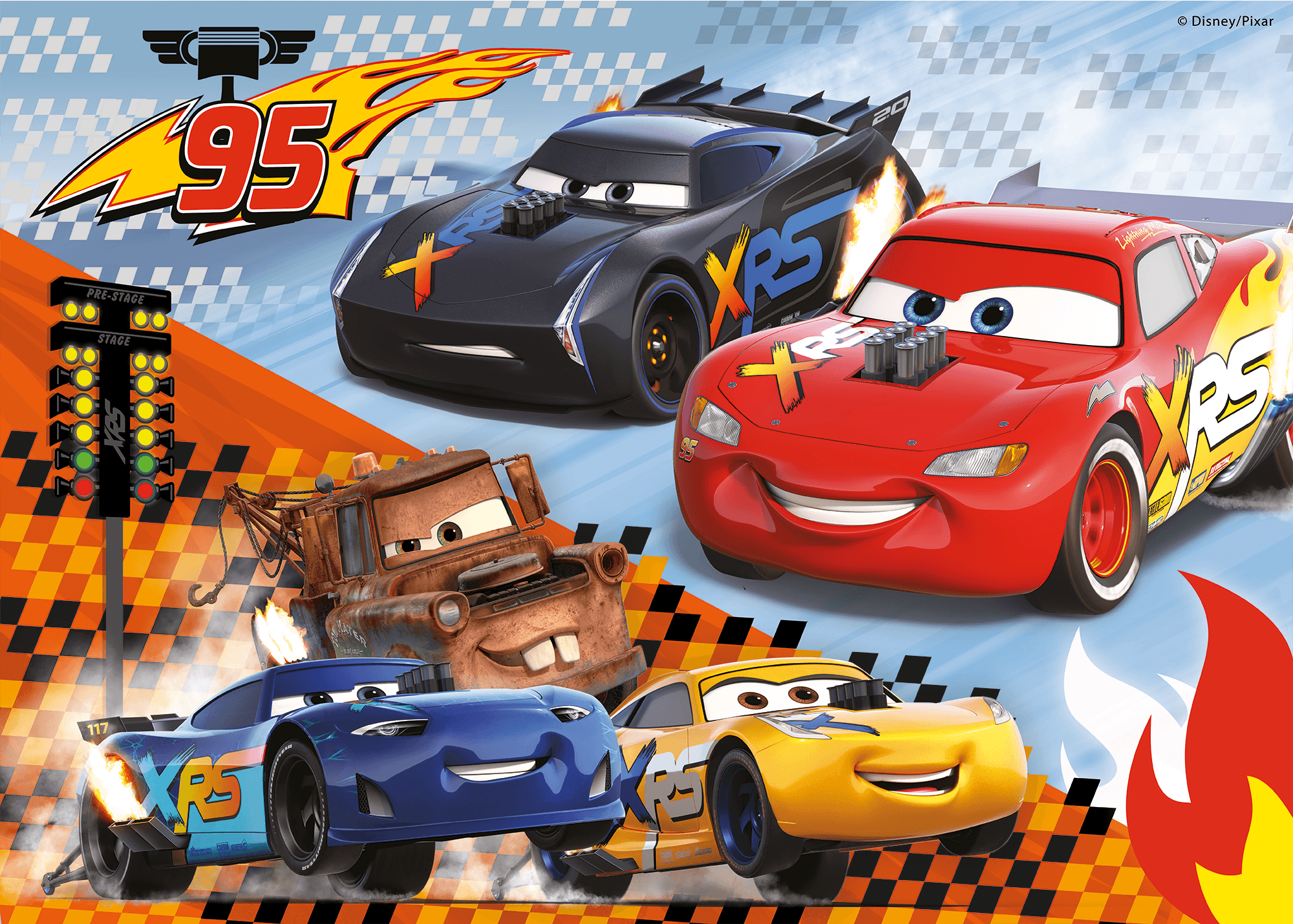 Disney puzzle maxifloor 2 x 24 cars - LISCIANI, Cars, Disney