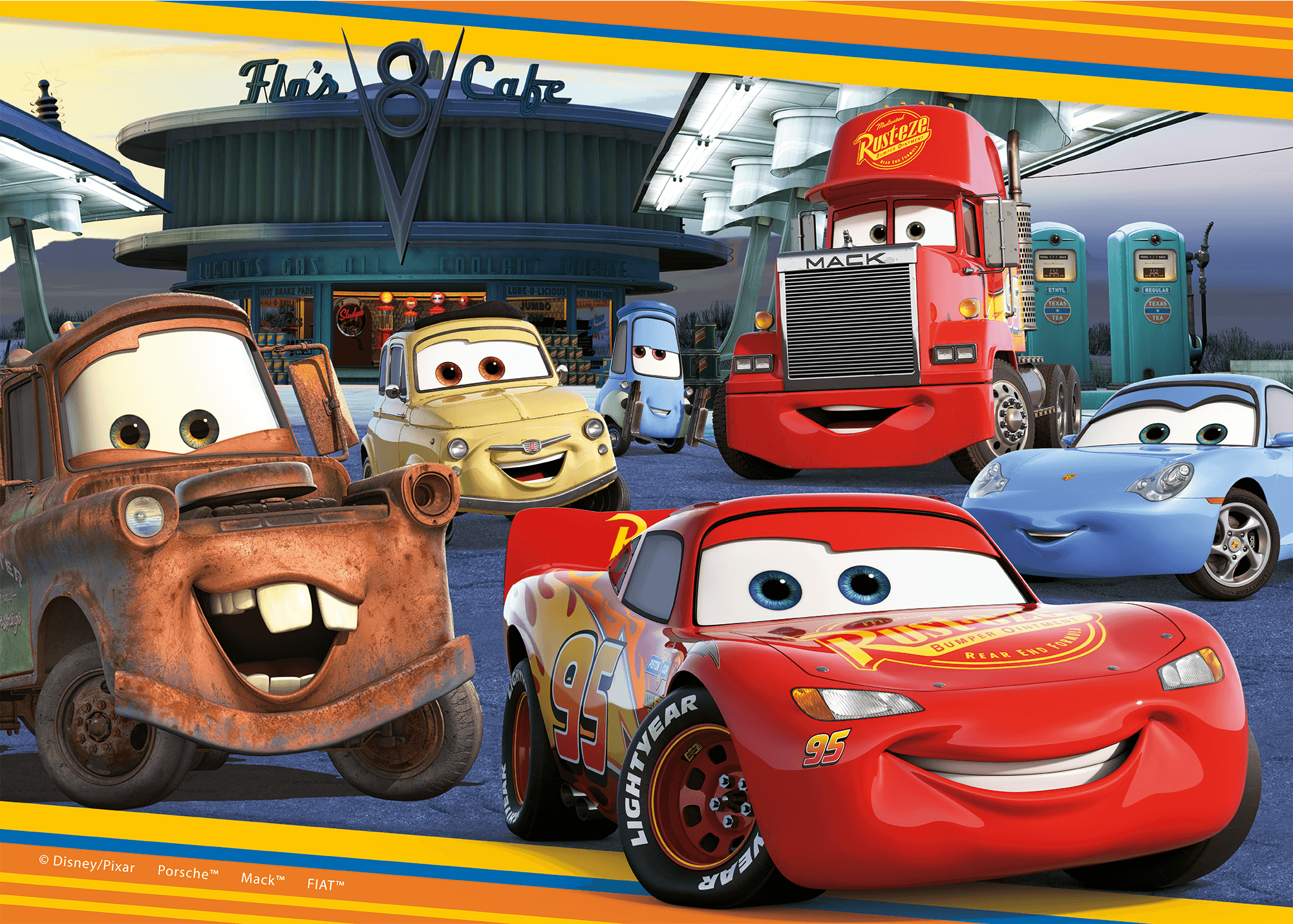 Disney puzzle maxifloor 2 x 24 cars - LISCIANI, Cars, Disney