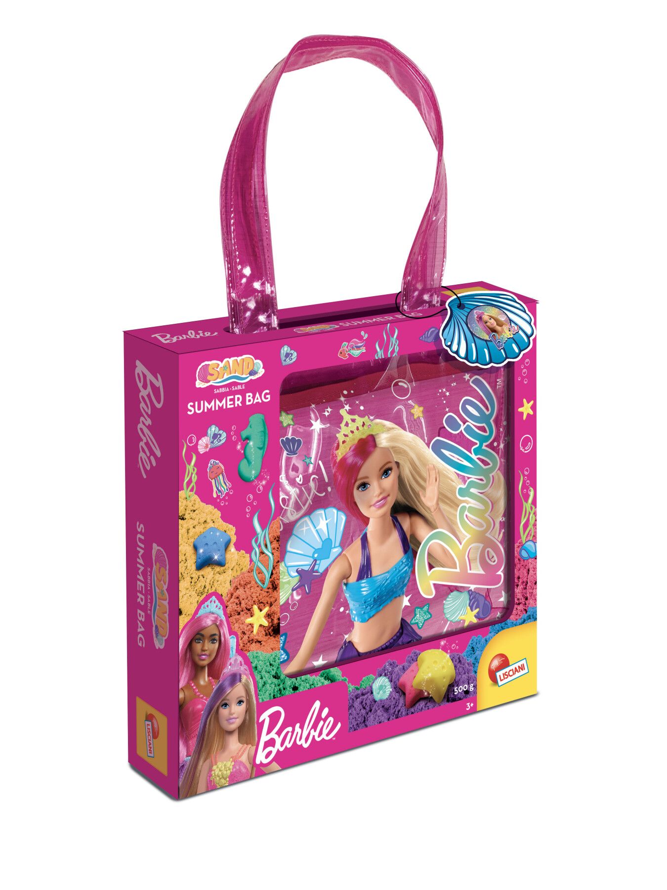 Barbie sand beach 500 g in a shopper summer bag - LISCIANI