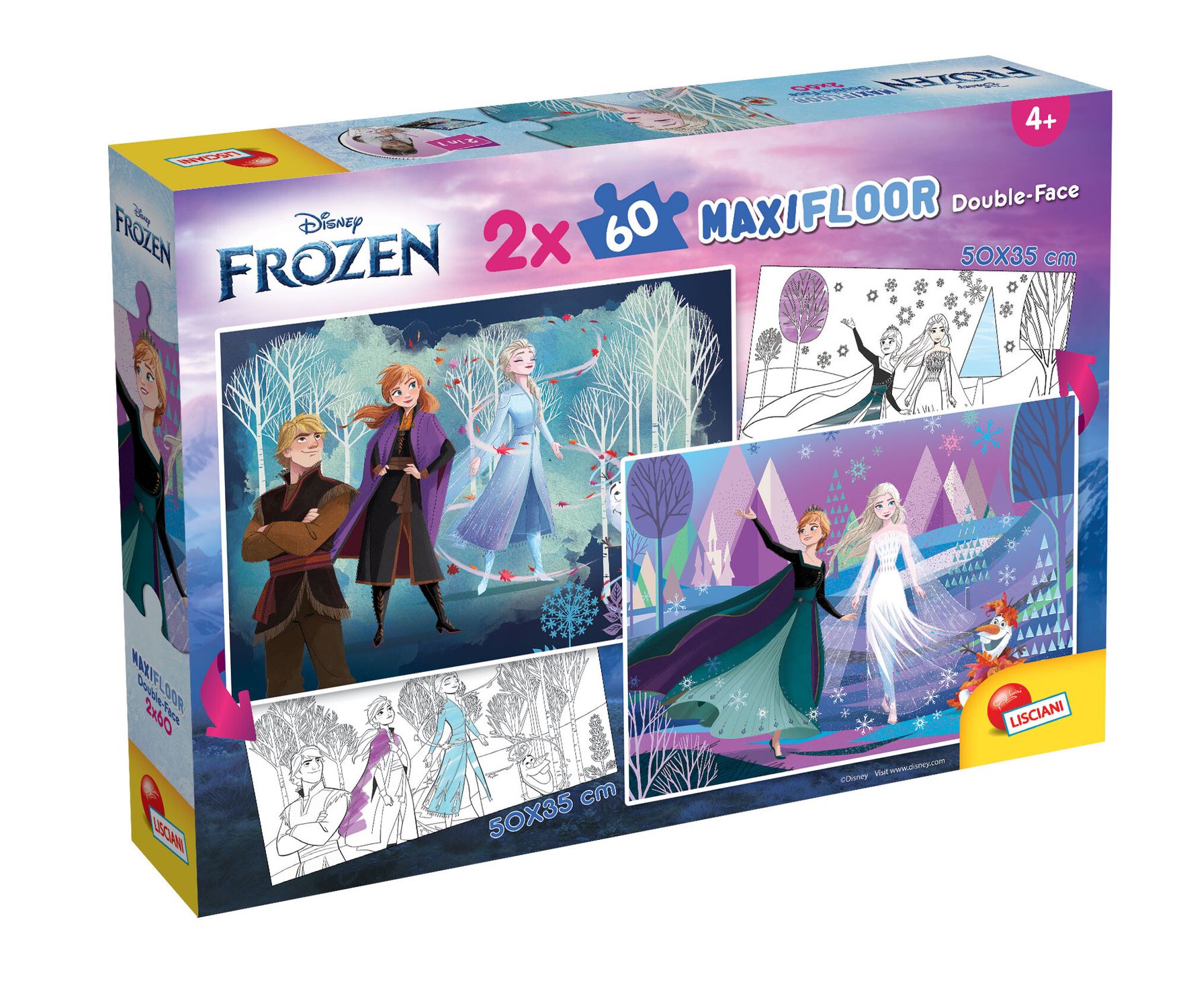 Disney puzzle maxifloor df 2 x 60 frozen - DISNEY PRINCESS, LISCIANI, Disney, Frozen