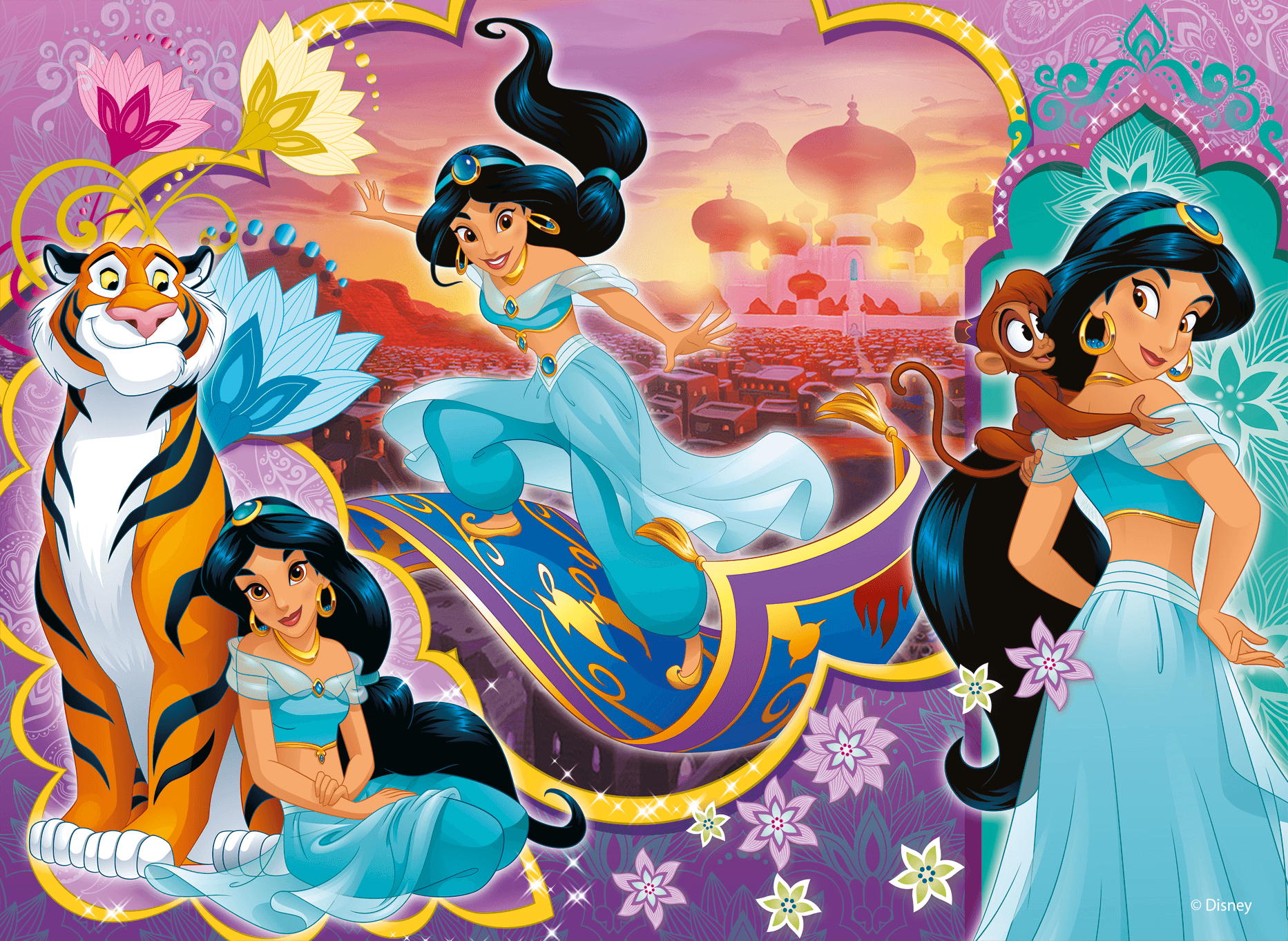 Disney puzzle maxifloor 4 x 48 princess - DISNEY PRINCESS, LISCIANI, Disney