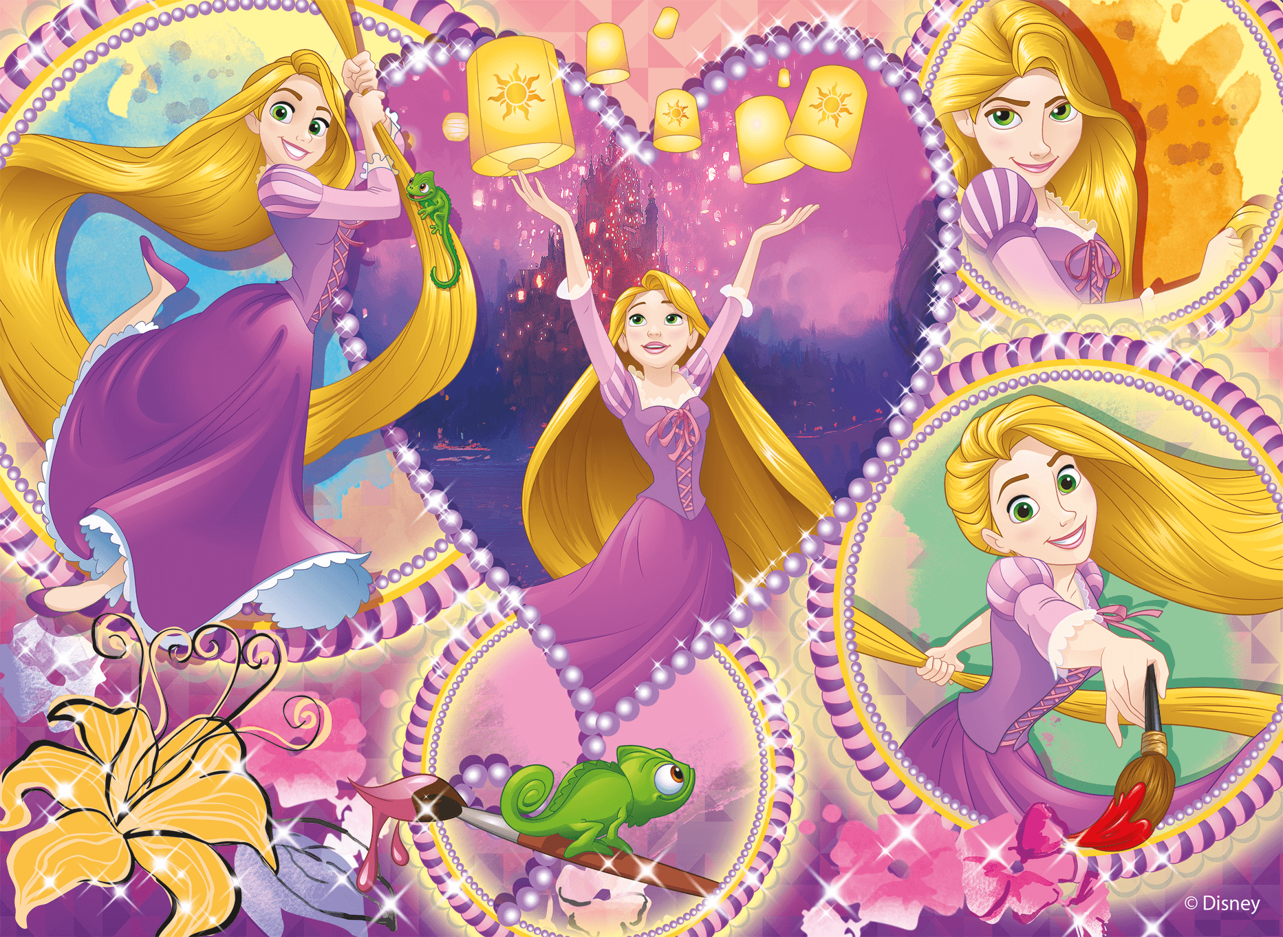 Disney puzzle maxifloor 4 x 48 princess - DISNEY PRINCESS, LISCIANI, Disney
