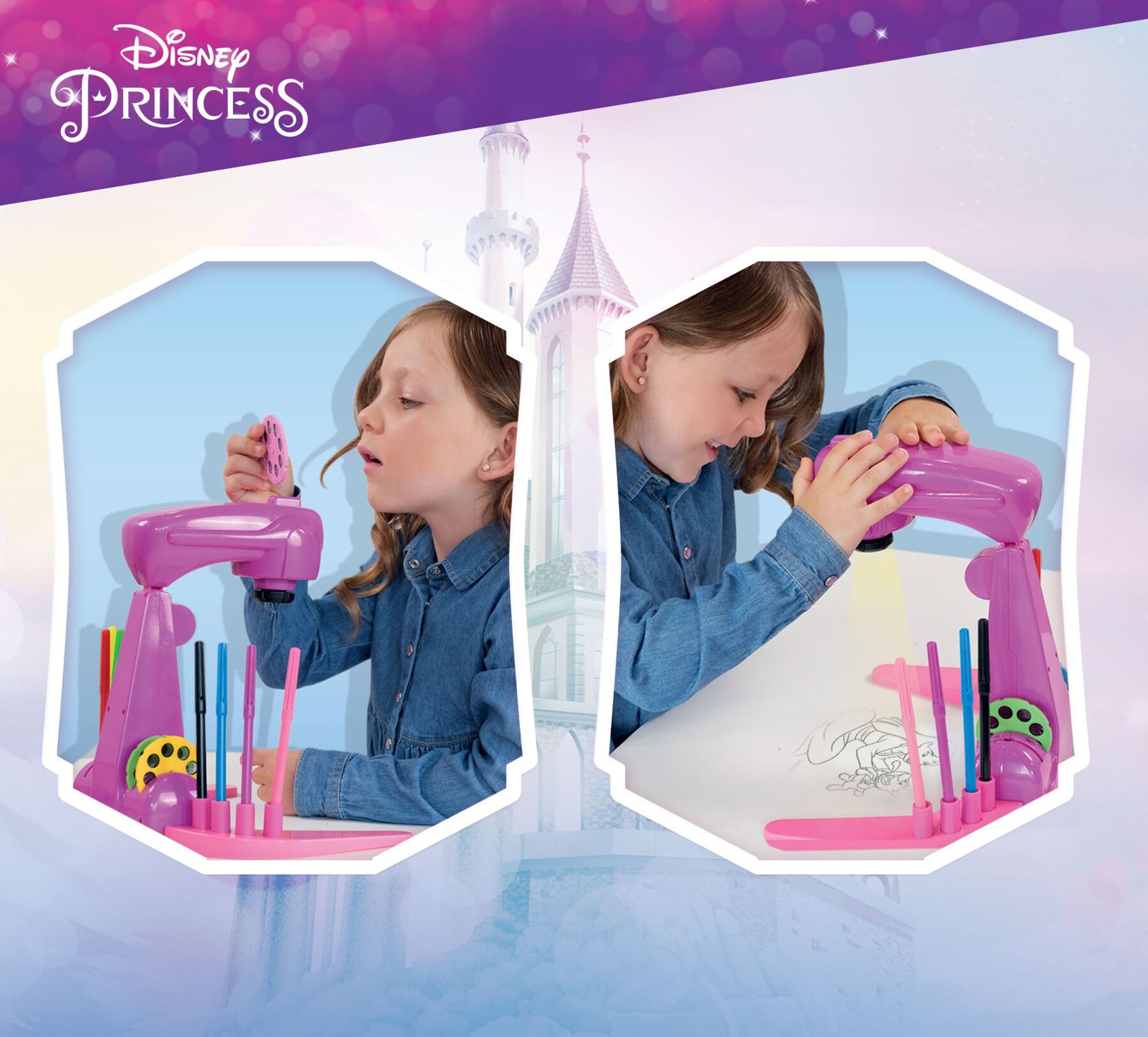 Princess proiettore drawing school - DISNEY PRINCESS, LISCIANI, Disney