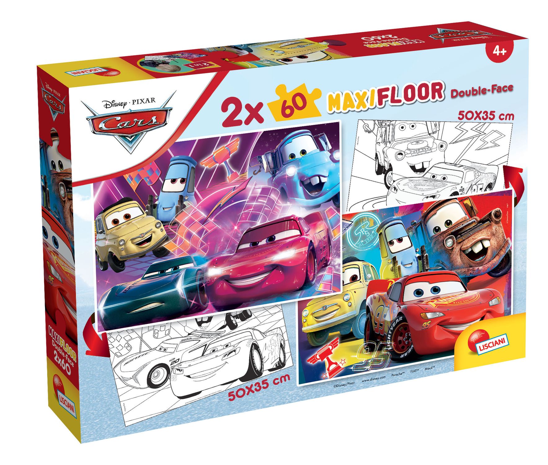 Disney puzzle maxifloor df 2 x 60 cars - LISCIANI, Cars, Disney