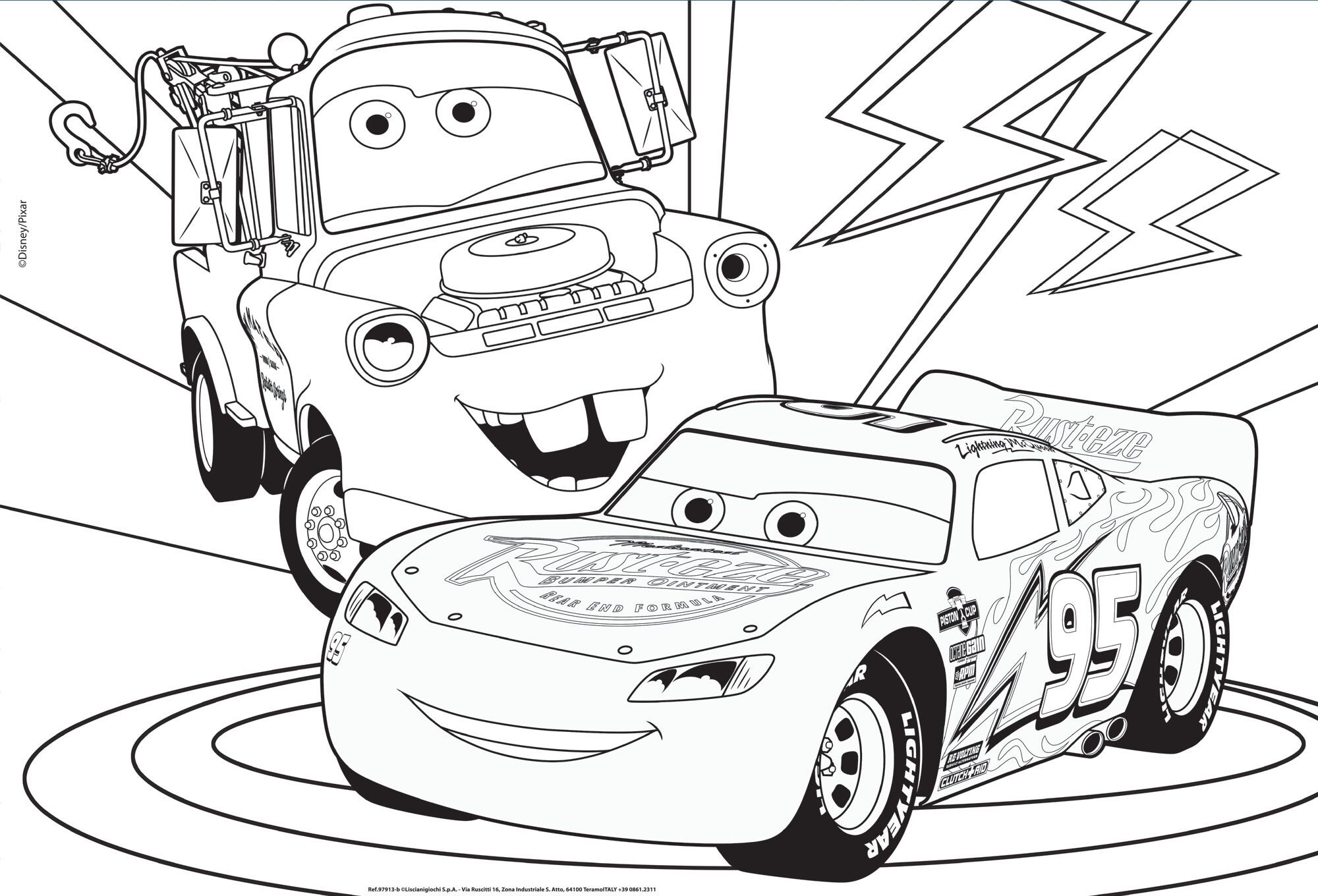 Disney puzzle maxifloor df 2 x 60 cars - LISCIANI, Cars, Disney