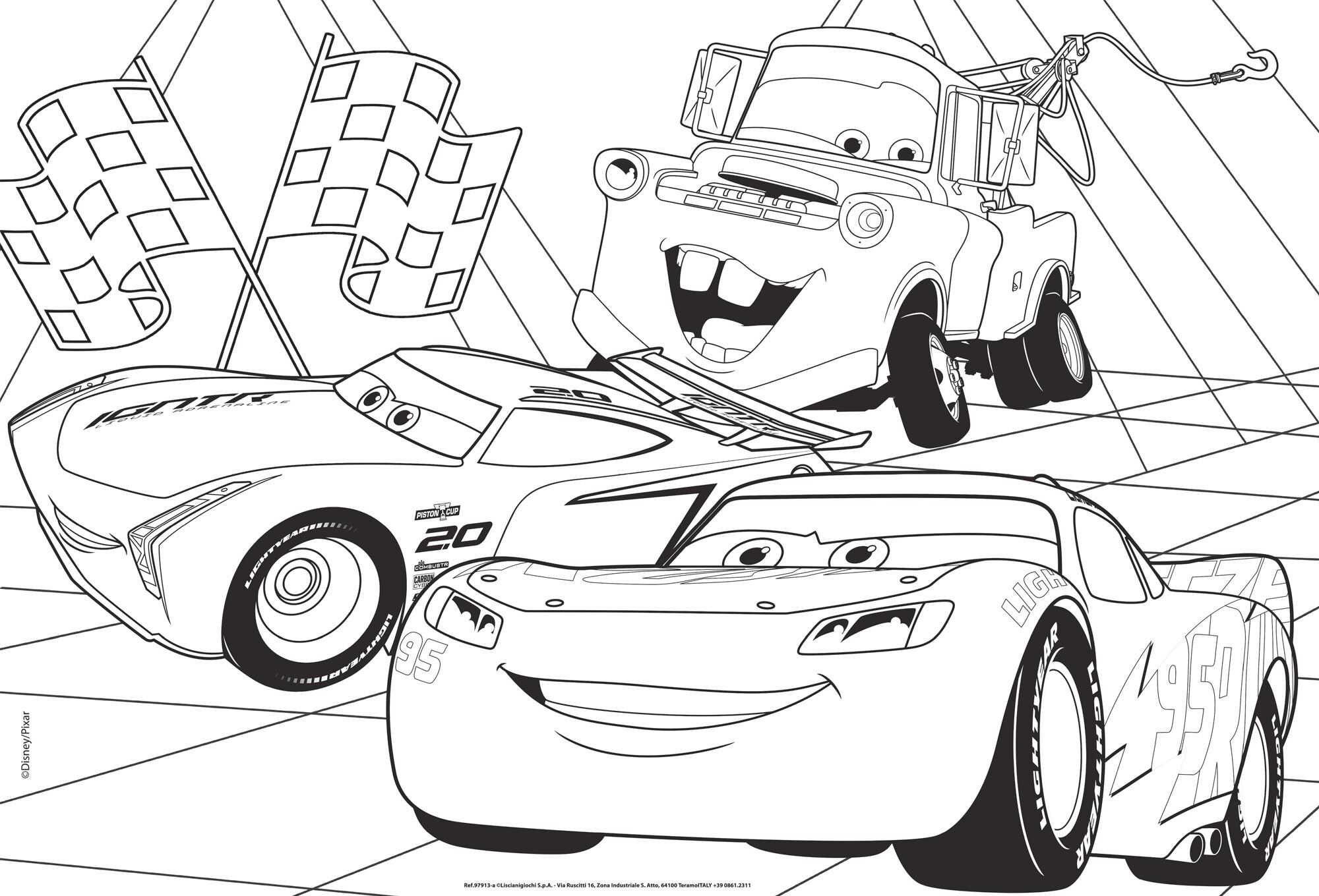 Disney puzzle maxifloor df 2 x 60 cars - LISCIANI, Cars, Disney